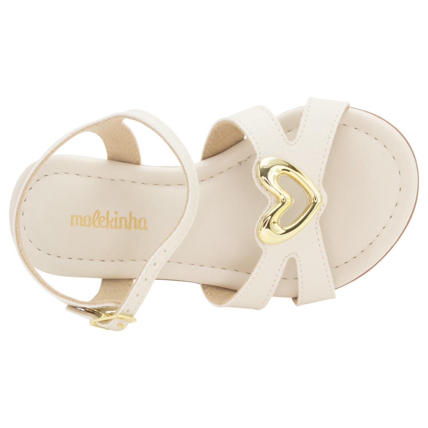 Sandália Infantil Menina Molekinha 2318.148 - Off White Branco 5