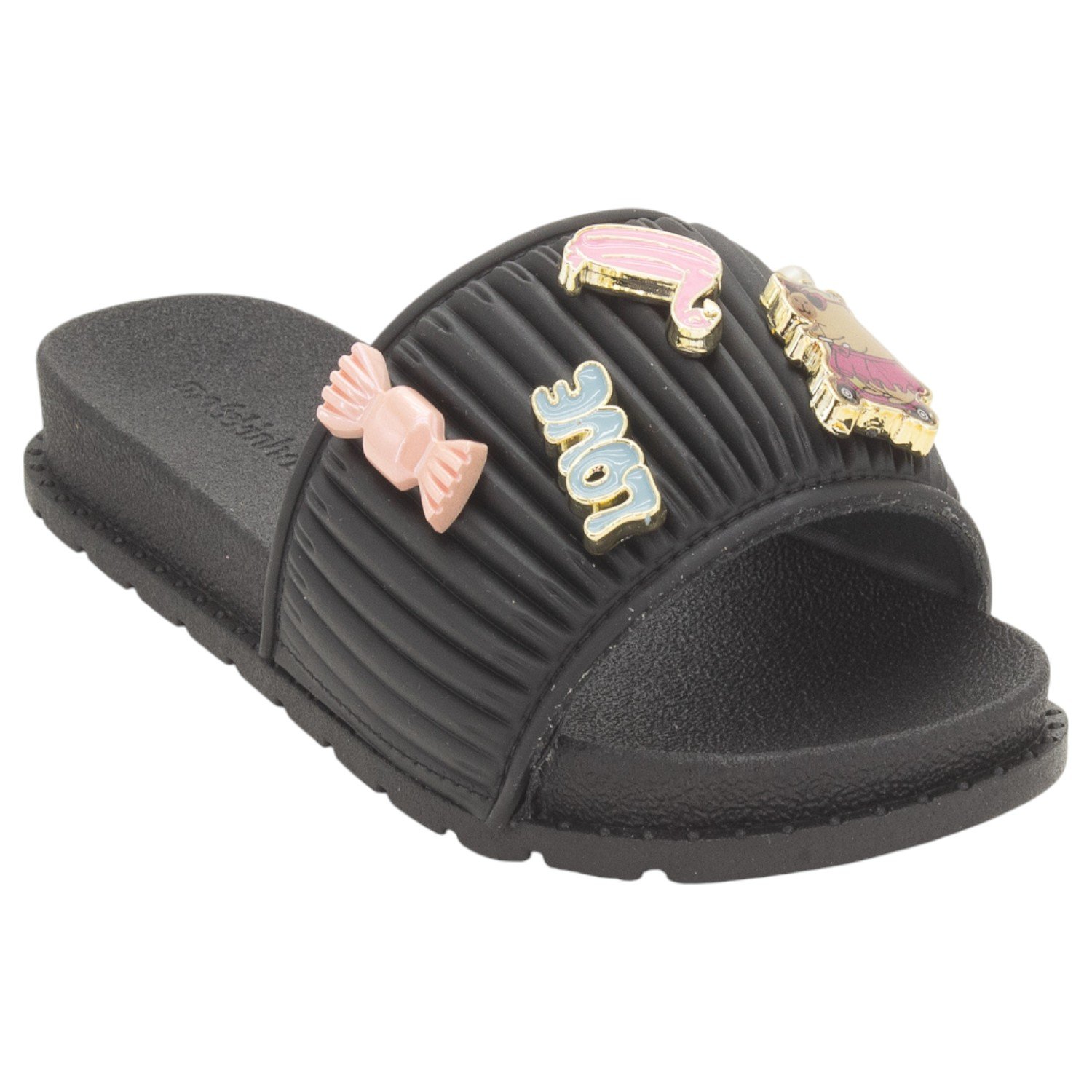 Chinelo Infantil Menina Molekinha 2341.134 - Preto Preto 2
