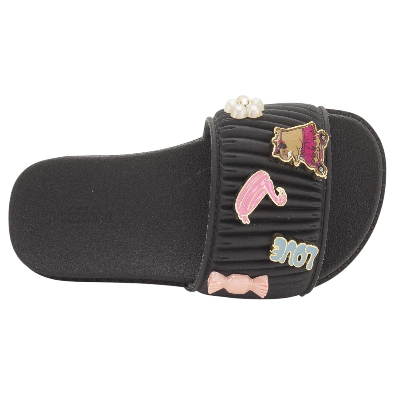 Chinelo Infantil Menina Molekinha 2341.134 - Preto Preto 5