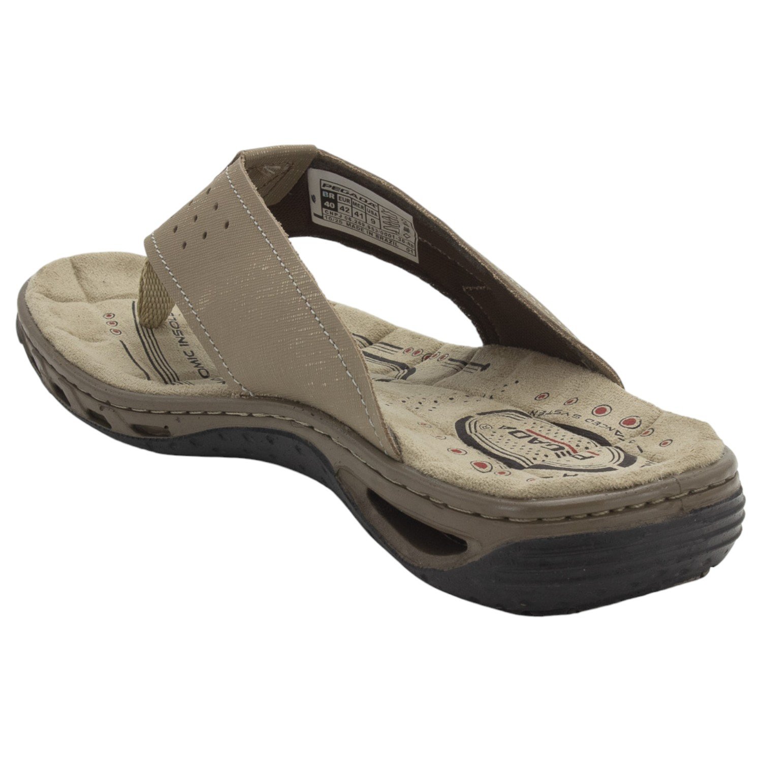 Chinelo Masculino Pegada 131663-13 - Bege Bege 3