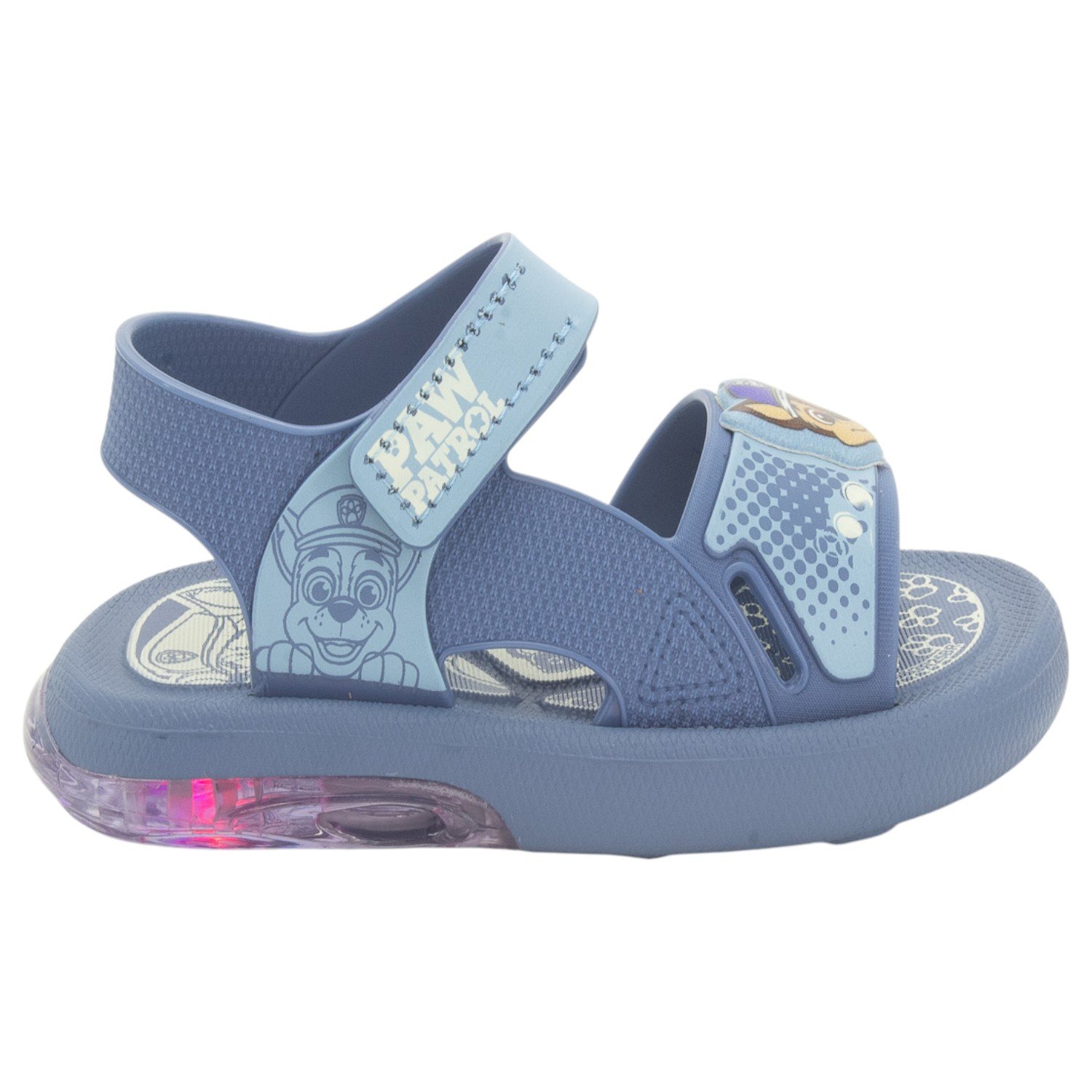 Sandália Infantil Menino Gredene Patrulha Canina LED - Azul