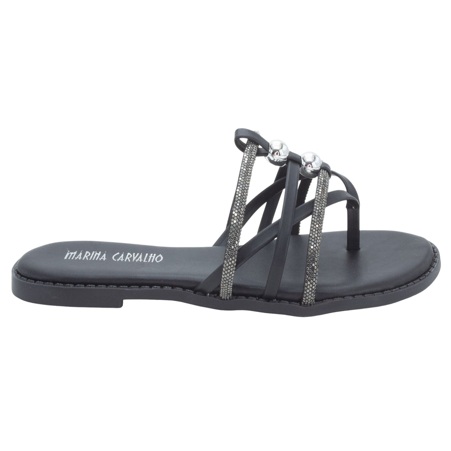 Rasteira Feminina Marina Carvalho 1704 - Preto