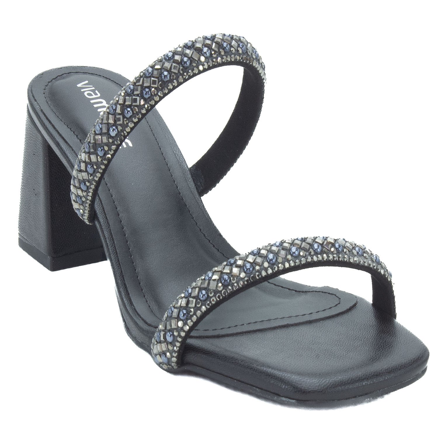 Tamanco Feminino Via Marte 171-027-01 - Preto Preto 2