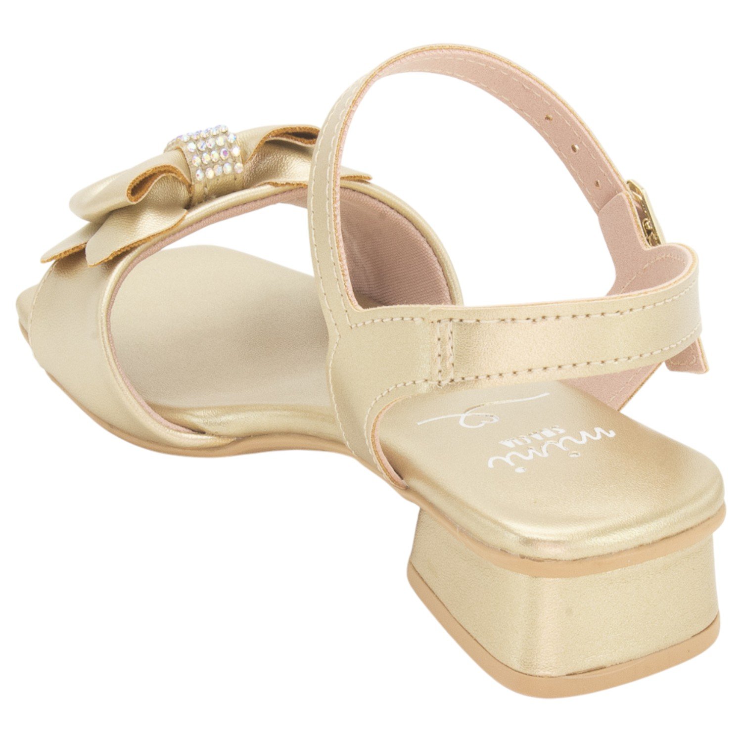 Sandália Infantil Menina Mini Sua Cia 9176.52103 - Dourado Dourado 3
