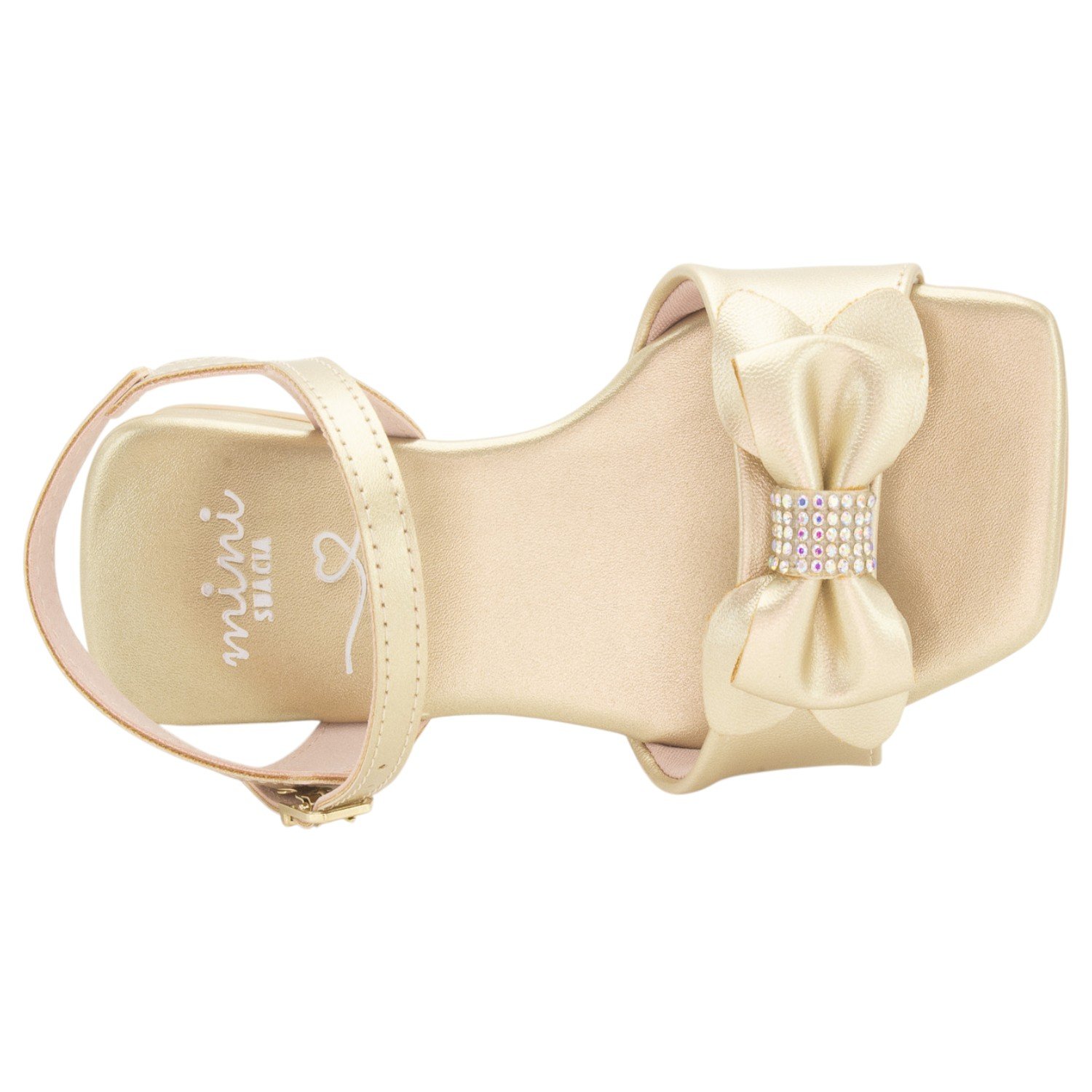 Sandália Infantil Menina Mini Sua Cia 9176.52103 - Dourado Dourado 5
