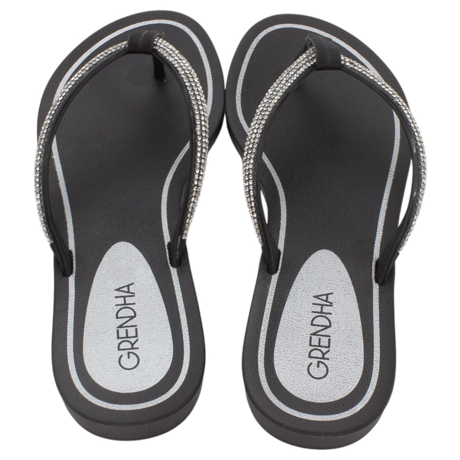 Rasteira Feminina Grendha Brilho - Preto Preto 3