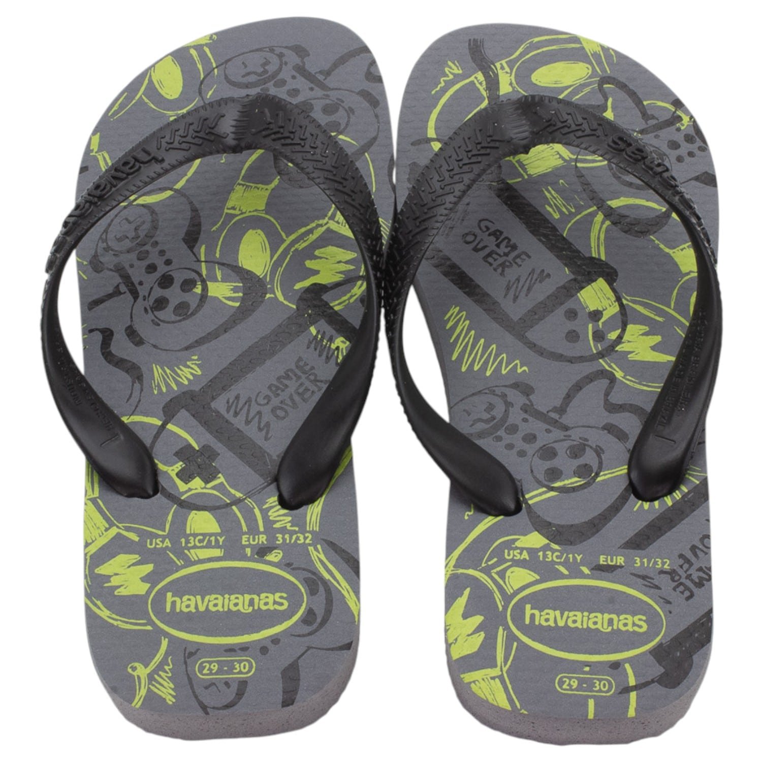 Chinelo Infantil Menino Havaianas Athletic - Cinza Preto 3