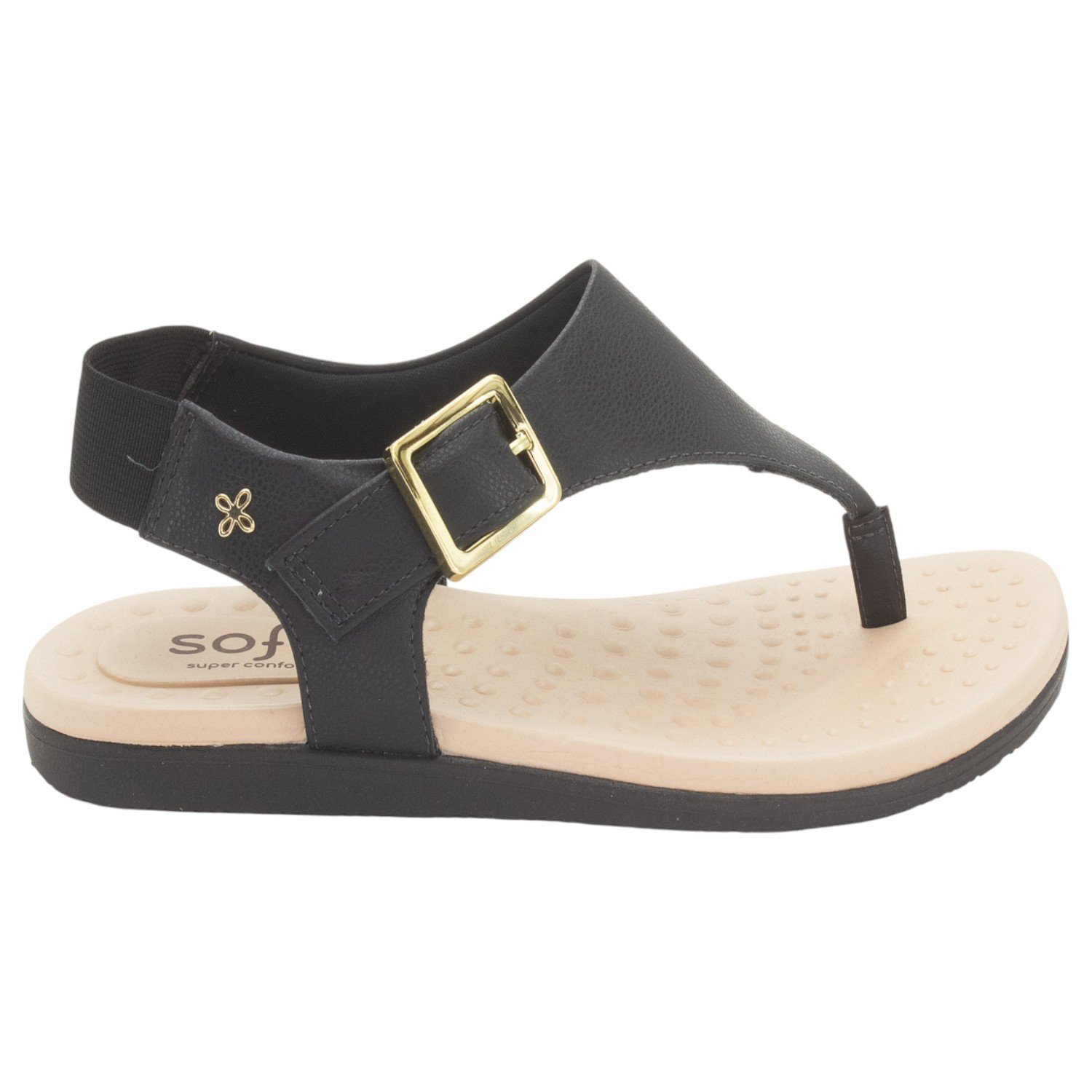 Sandália Feminina Softli 10015.10303 - Preto