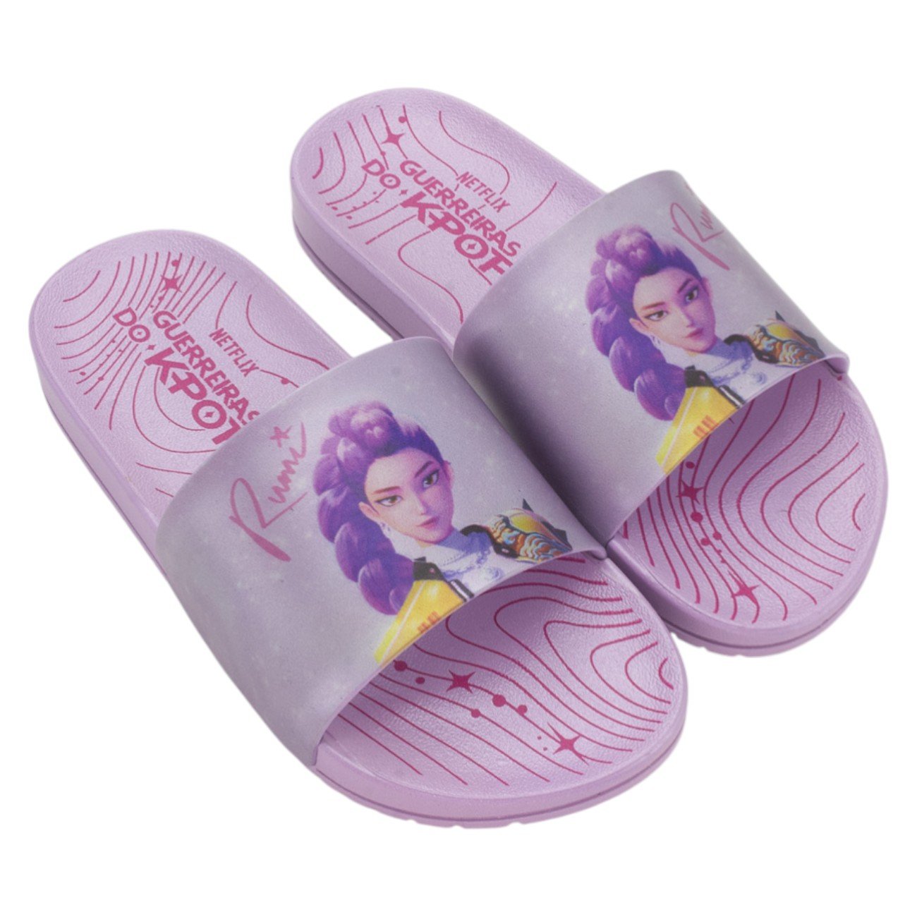 Chinelo Infantil Menina Grendene Guerreiras Do K-POP Huntrix - Lilás
