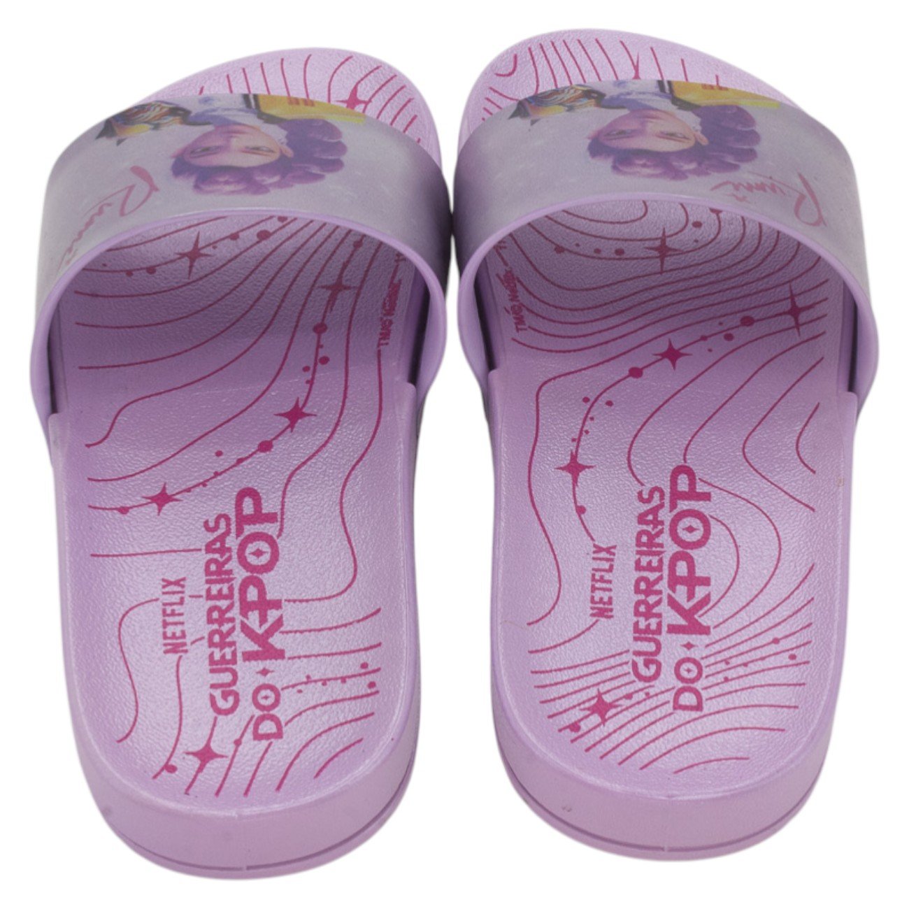 Chinelo Infantil Menina Grendene Guerreiras Do K-POP Huntrix - Lilás Lilás 3
