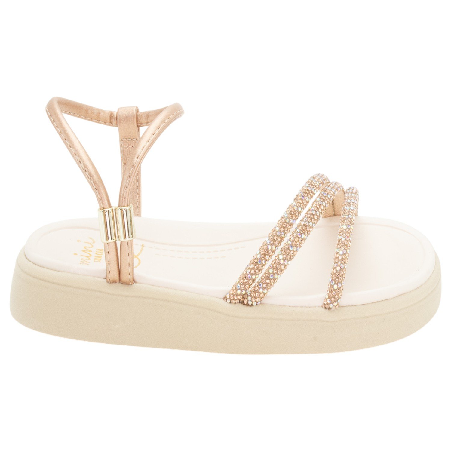 Sandália Infantil Menina Mini Sua Cia 9158.52120 - Cobre