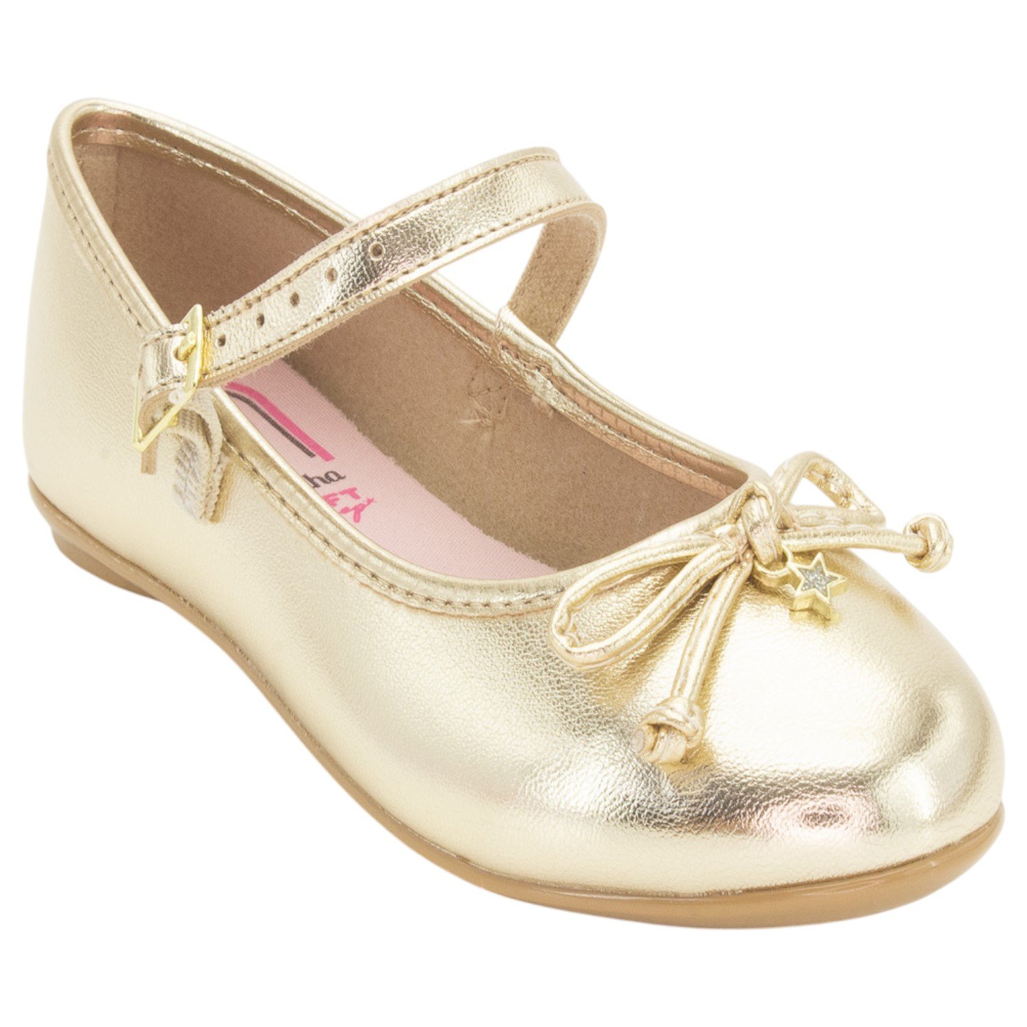 Sapatilha Infantil Menina Molekinha 2502.1009 - Dourado Dourado 2