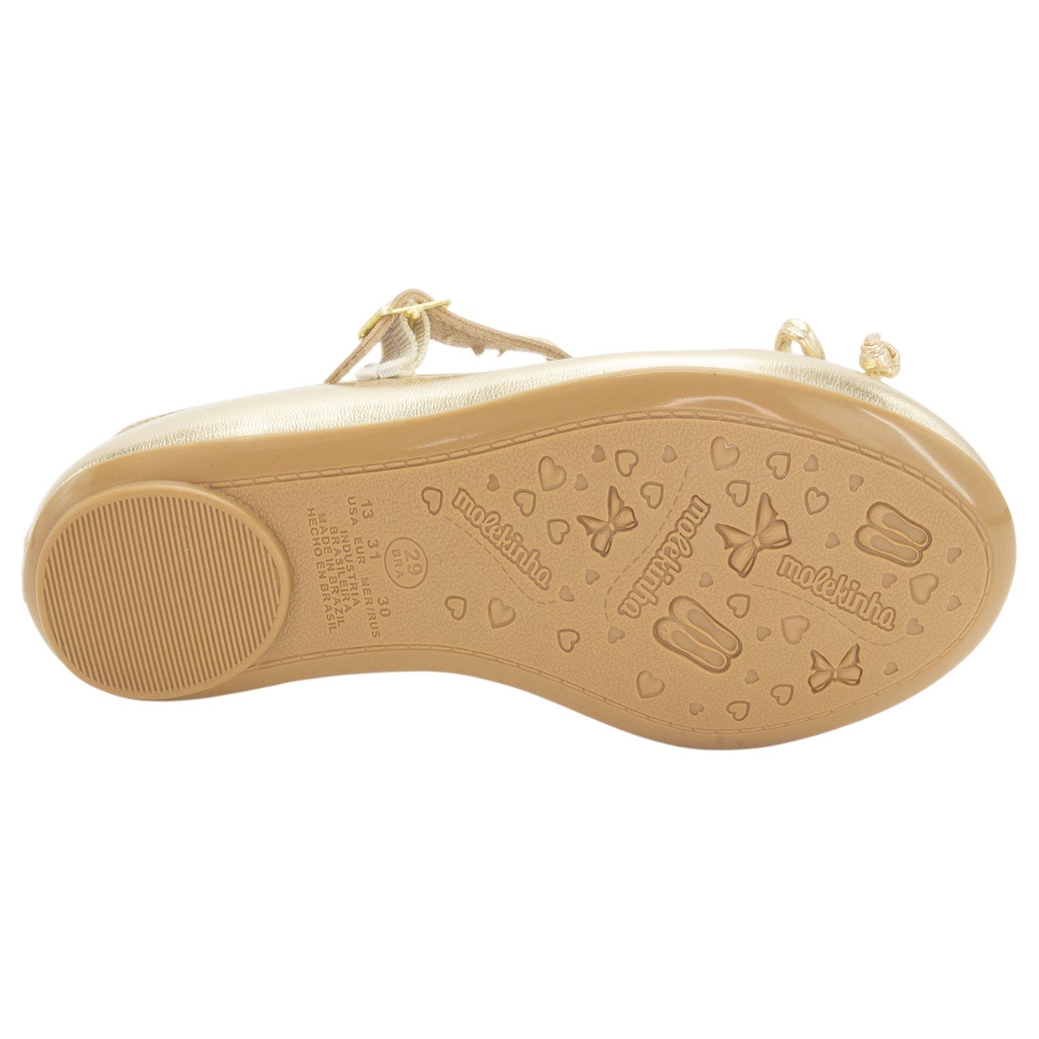 Sapatilha Infantil Menina Molekinha 2502.1009 - Dourado Dourado 4