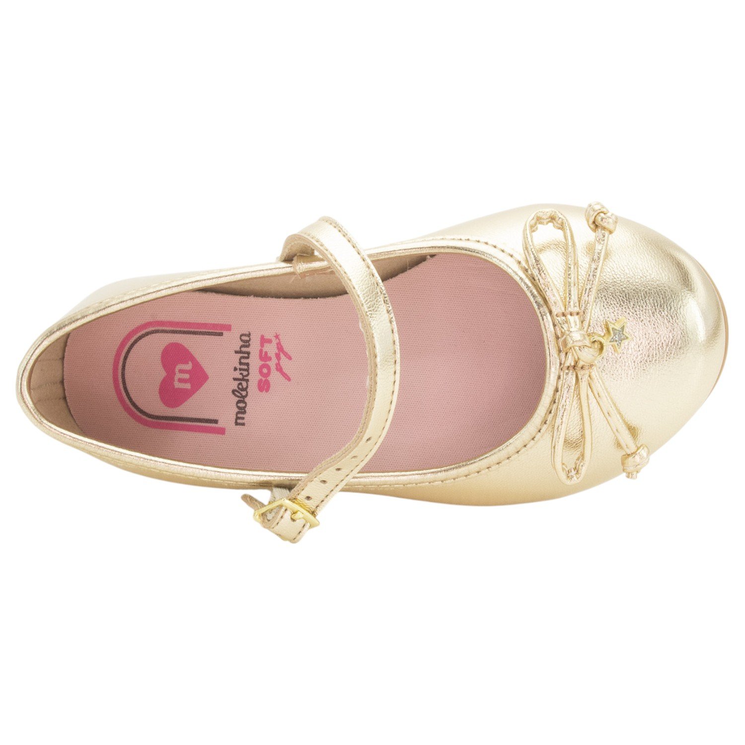 Sapatilha Infantil Menina Molekinha 2502.1009 - Dourado Dourado 5