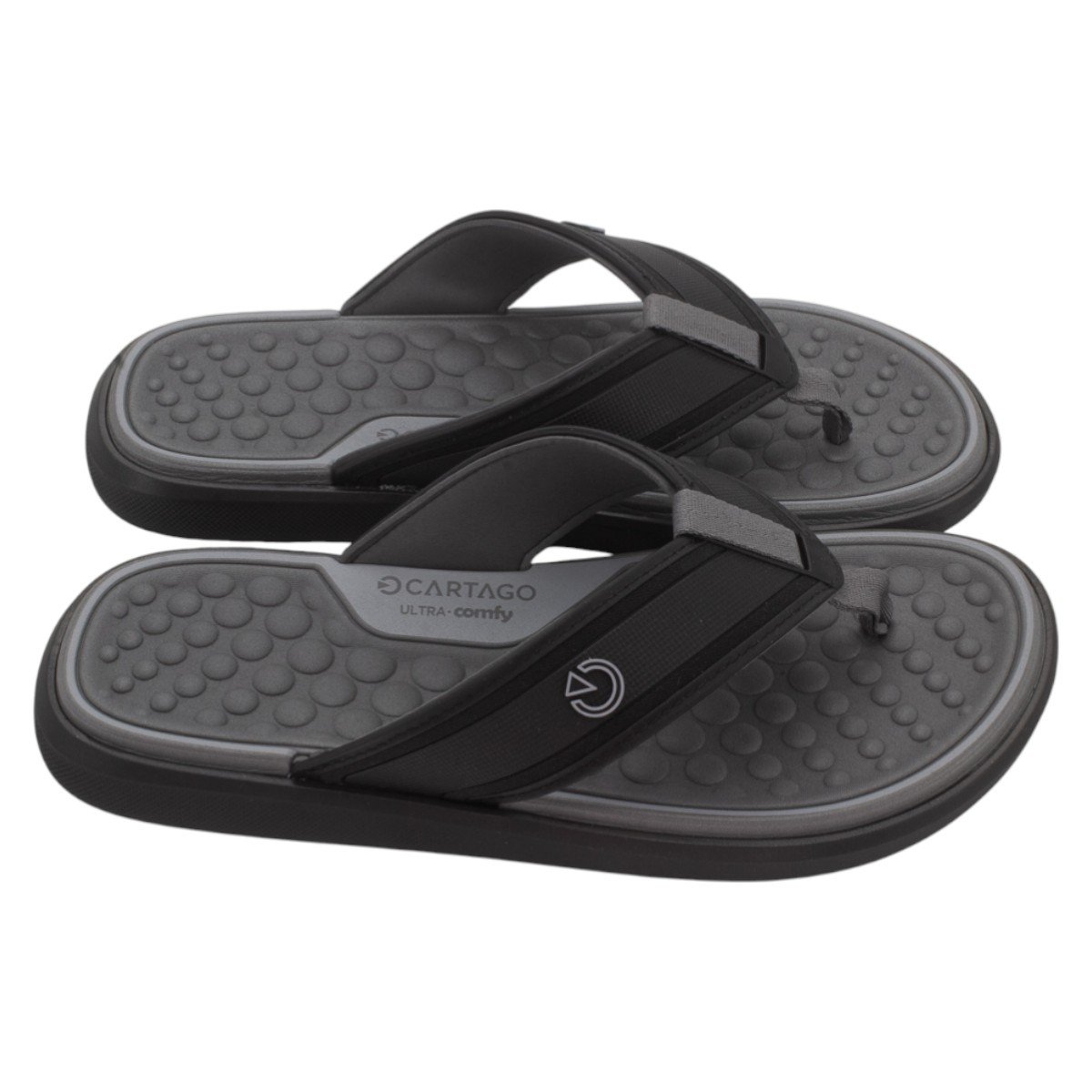 Chinelo Masculino Cartago Dubai - Cinza Preto 2