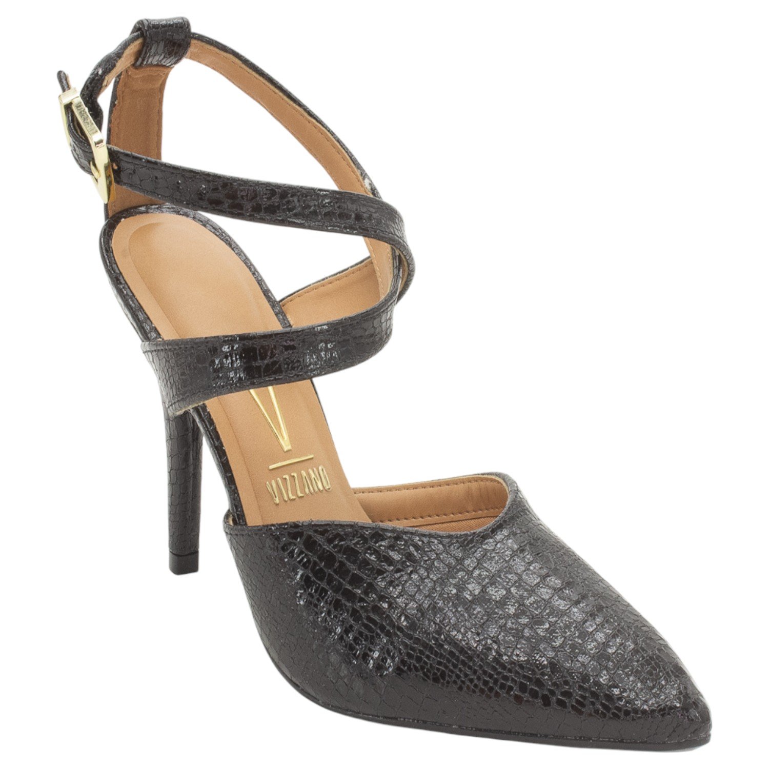 Scarpin Feminino Vizzano 1184.1716 - Preto Preto 2