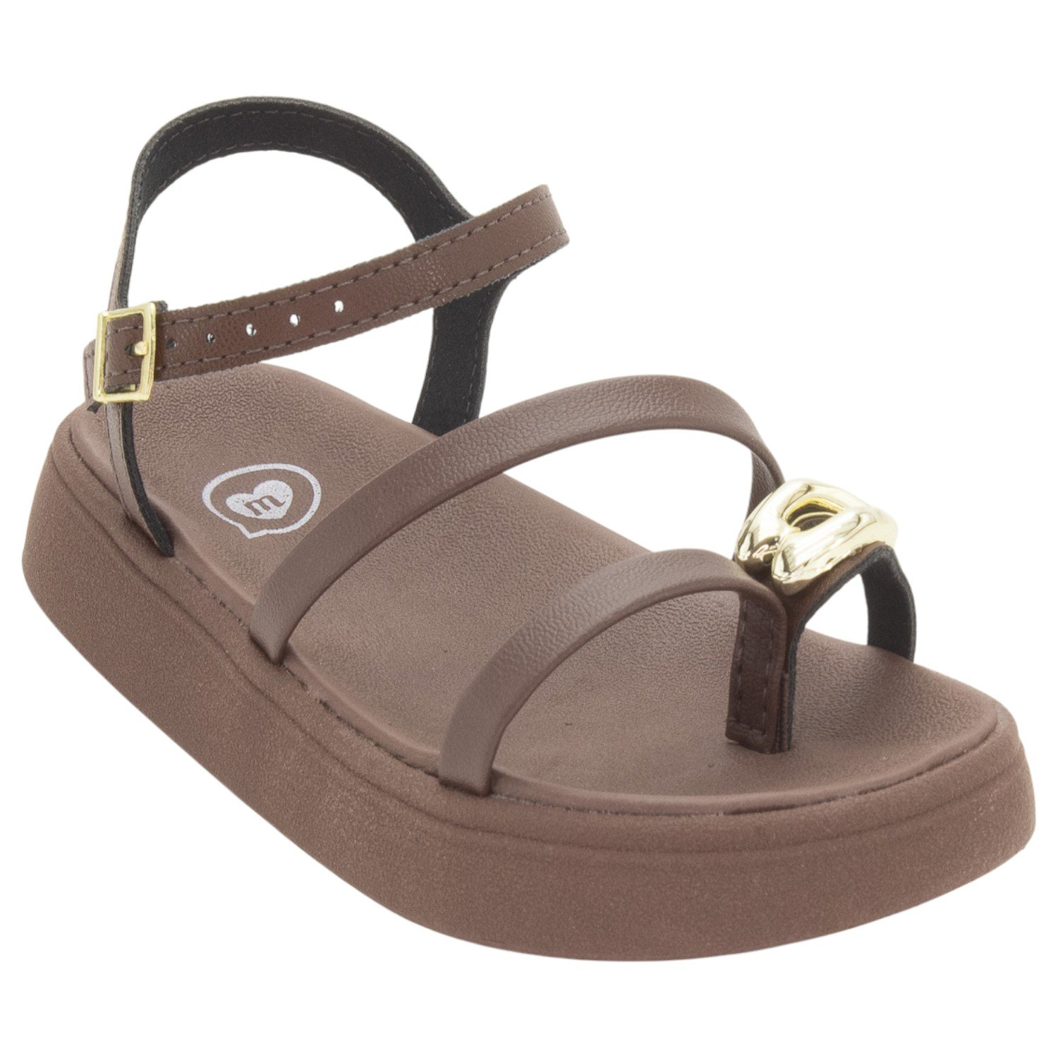 Sandália Infantil Menina Molekinha 2358.113 - Marrom Marrom 2