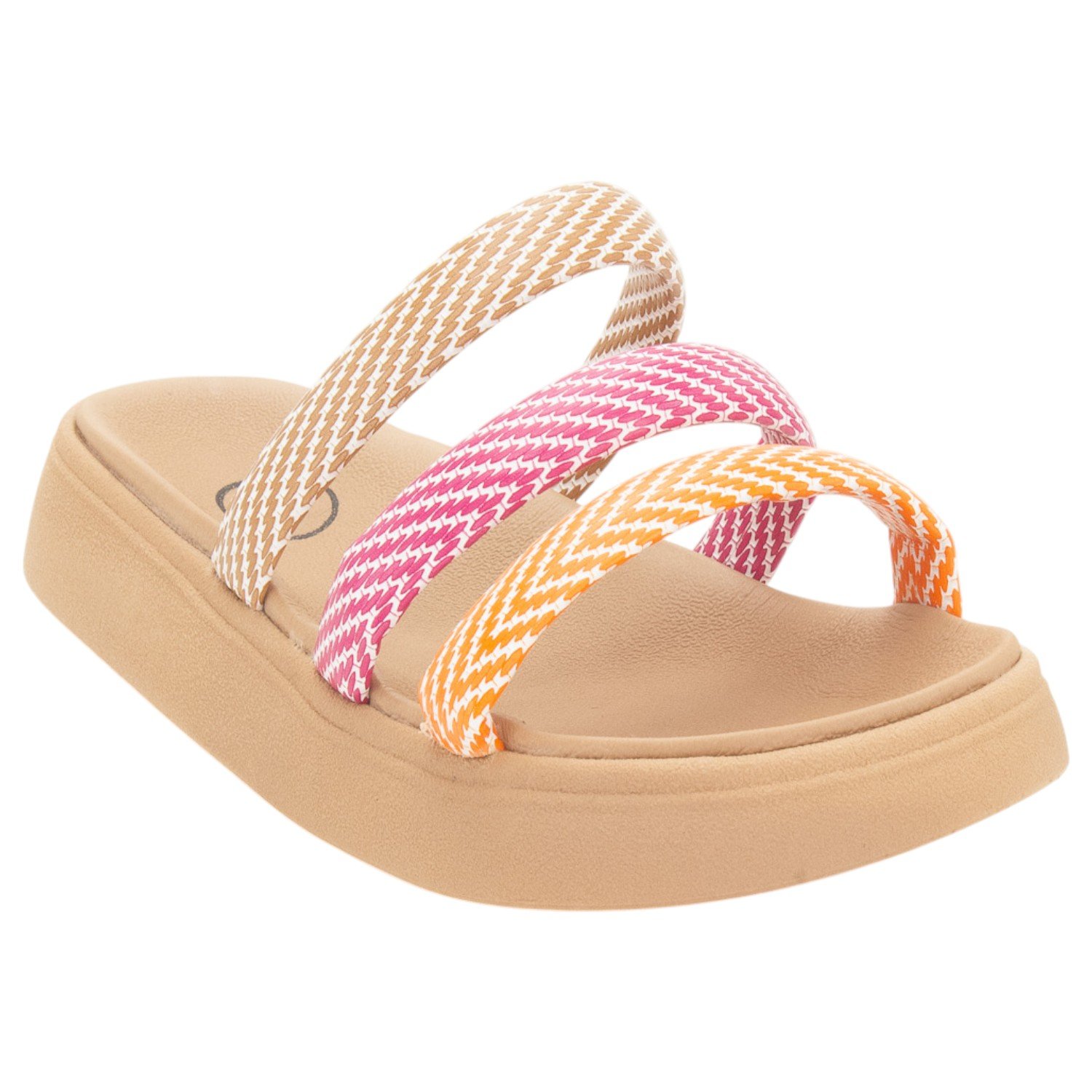 Chinelo Infantil Menina Molekinha 2358.115 - Nude Multicores 2