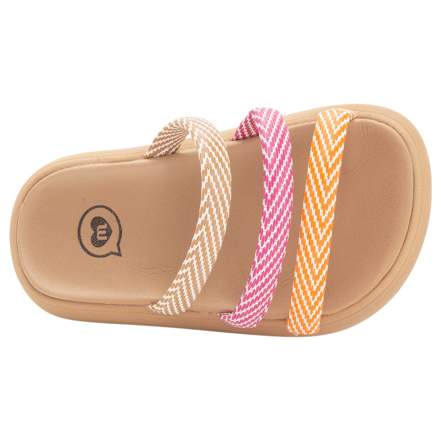 Chinelo Infantil Menina Molekinha 2358.115 - Nude Multicores 5