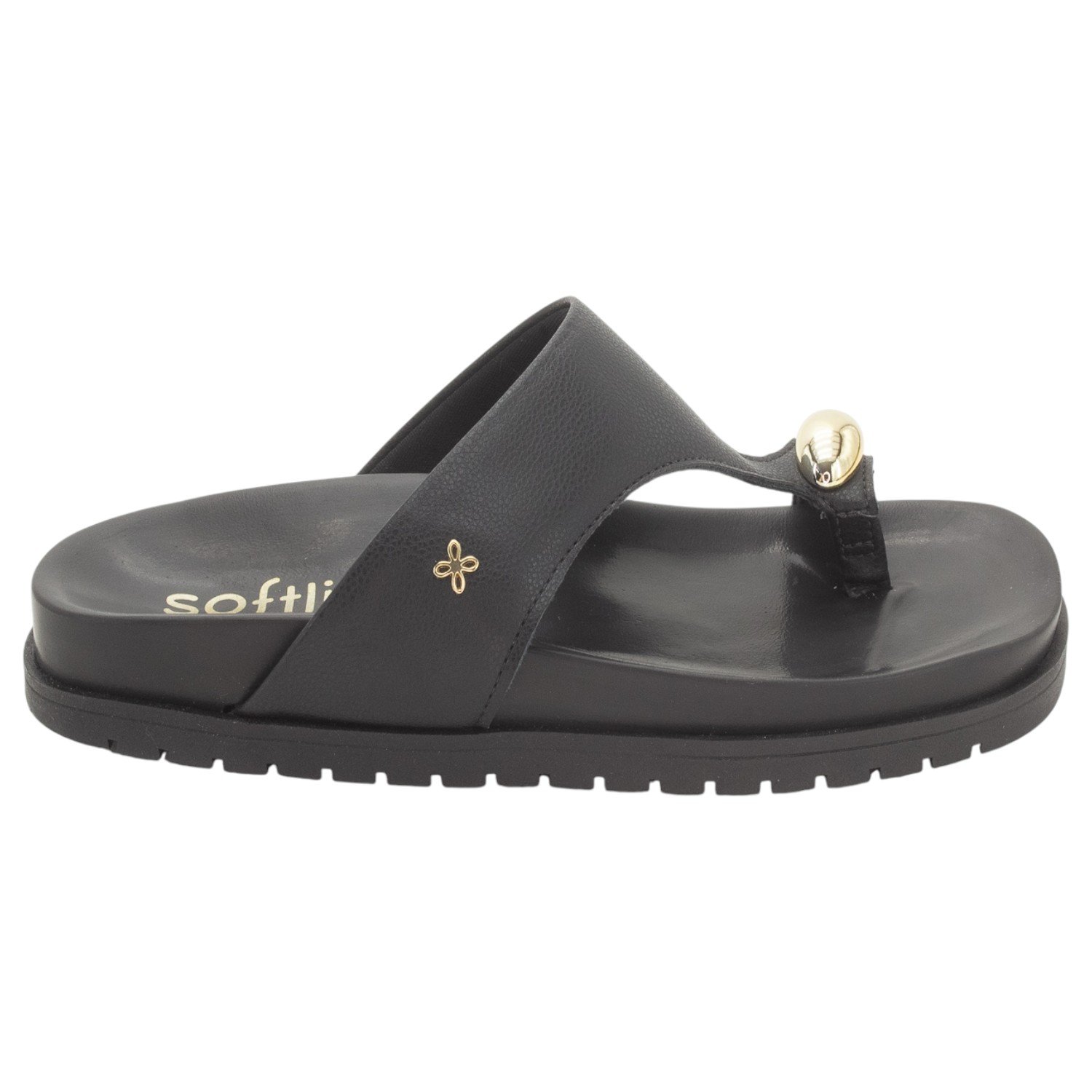 Papete Feminina Softli 10012.10271 - Preto