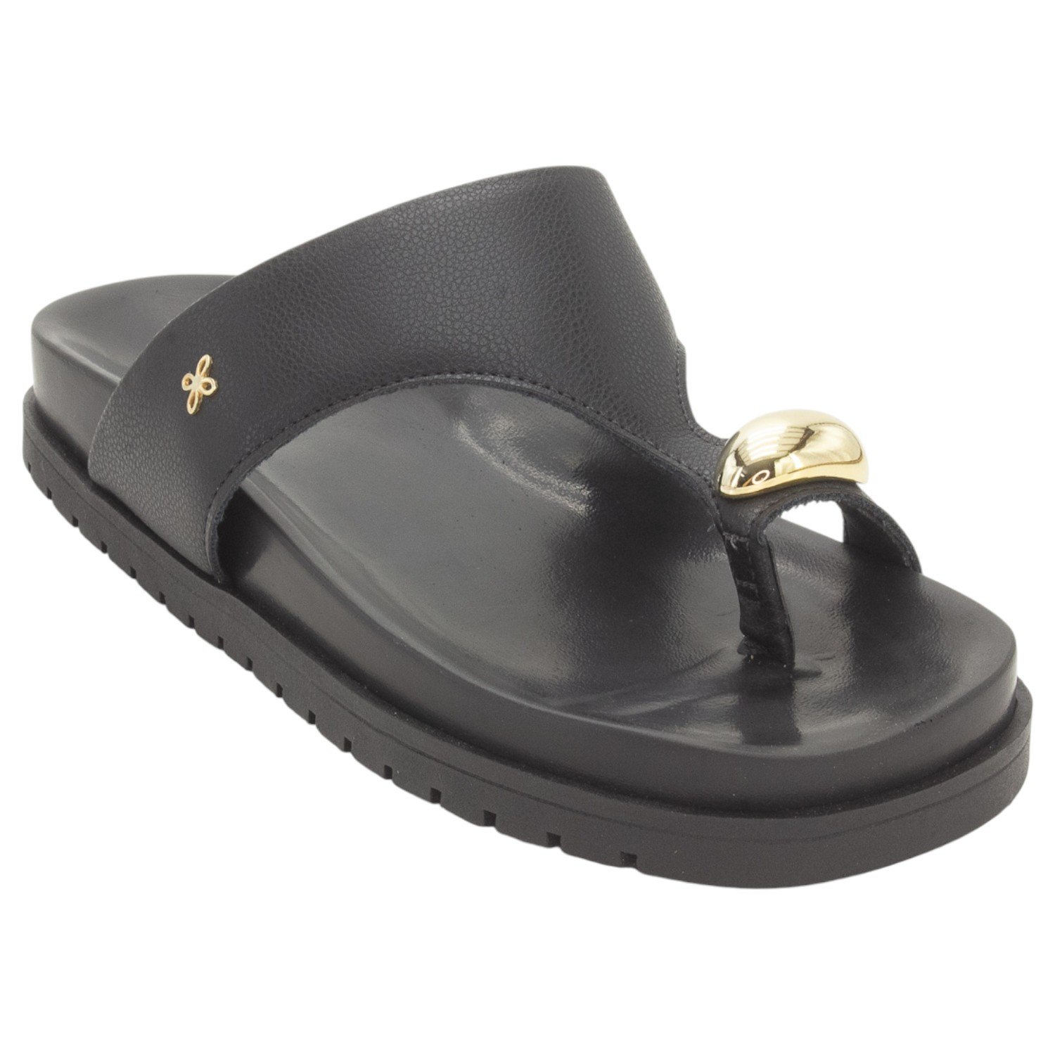 Papete Feminina Softli 10012.10271 - Preto Preto 2