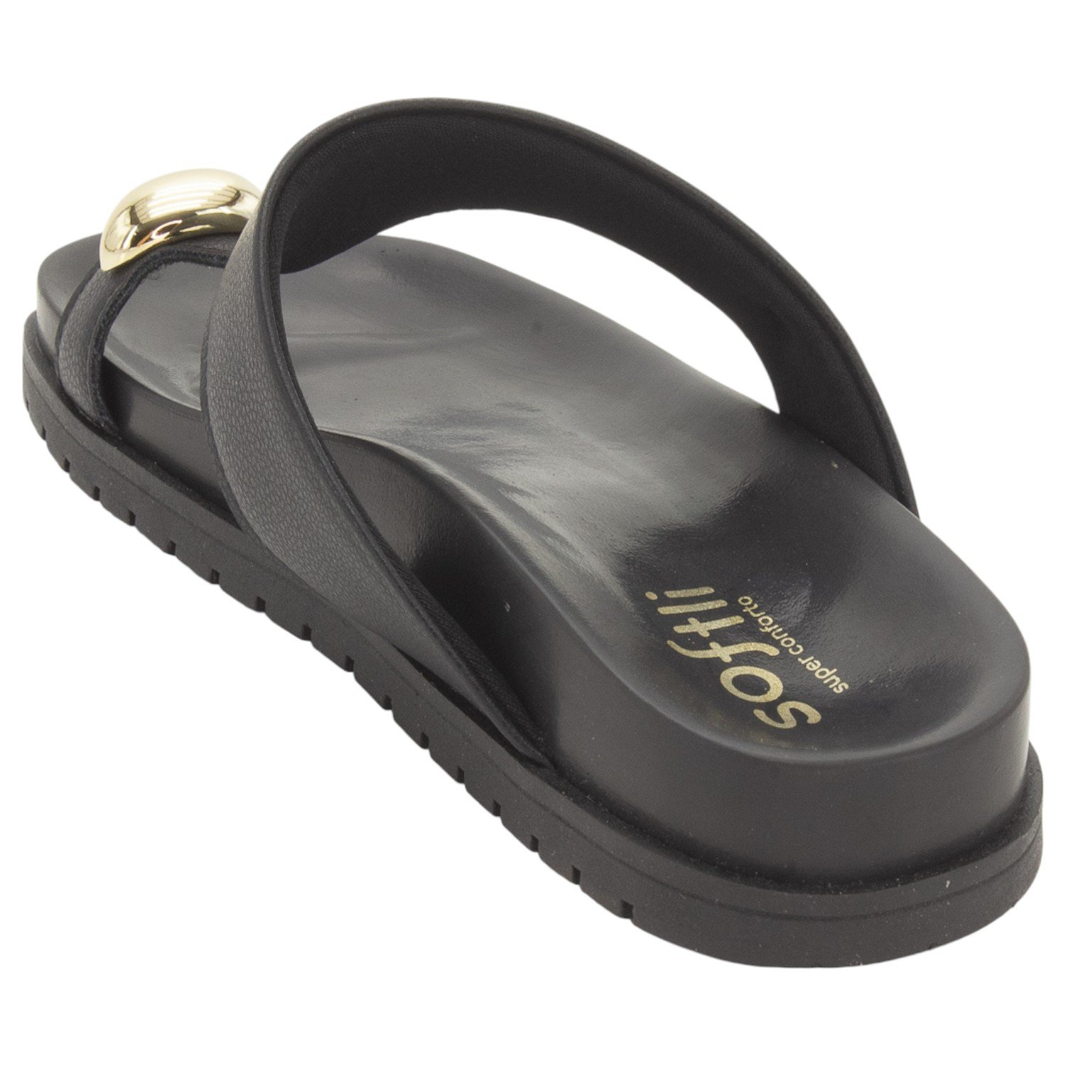Papete Feminina Softli 10012.10271 - Preto Preto 3