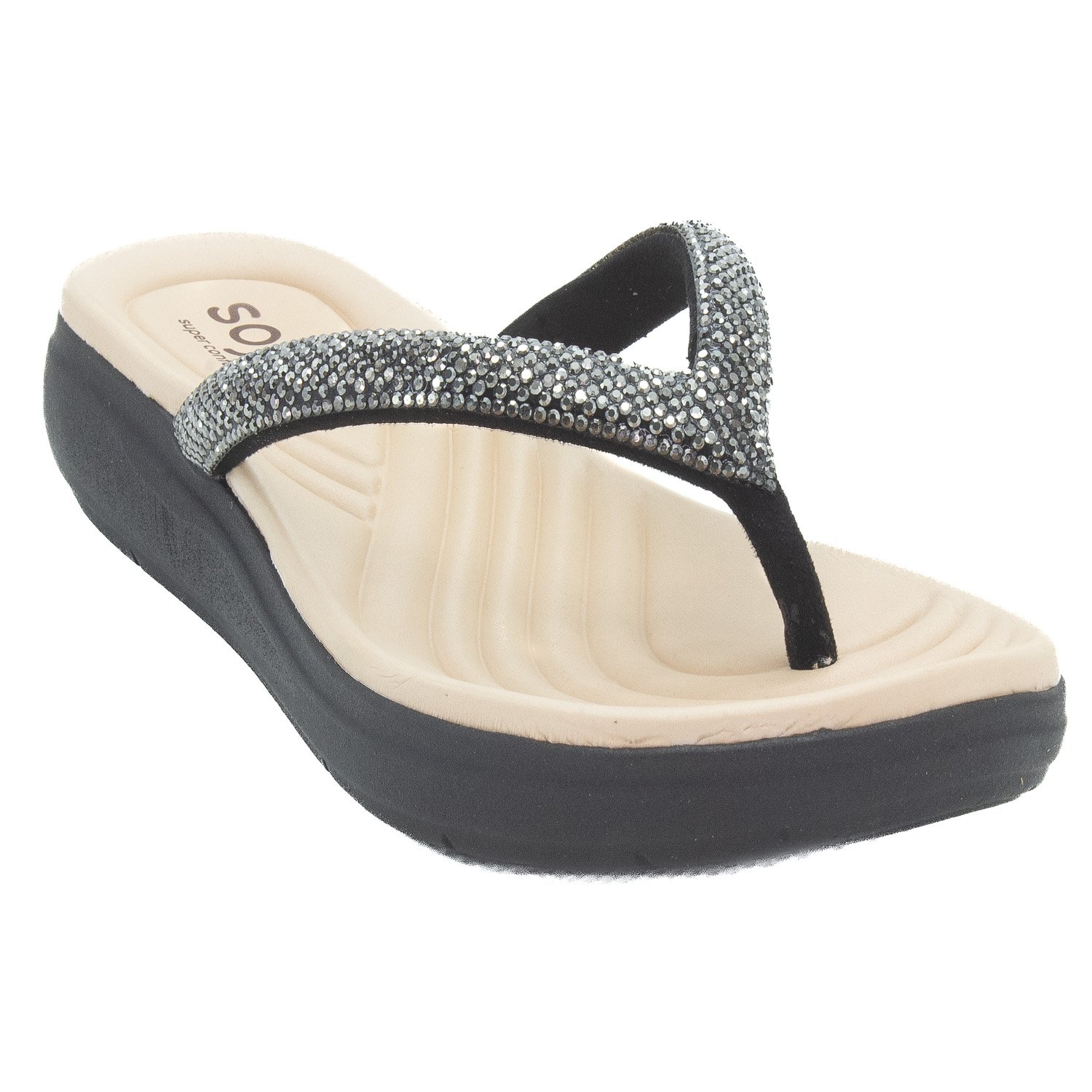 Tamanco Feminino Softli 10005.10259 - Preto Preto 2