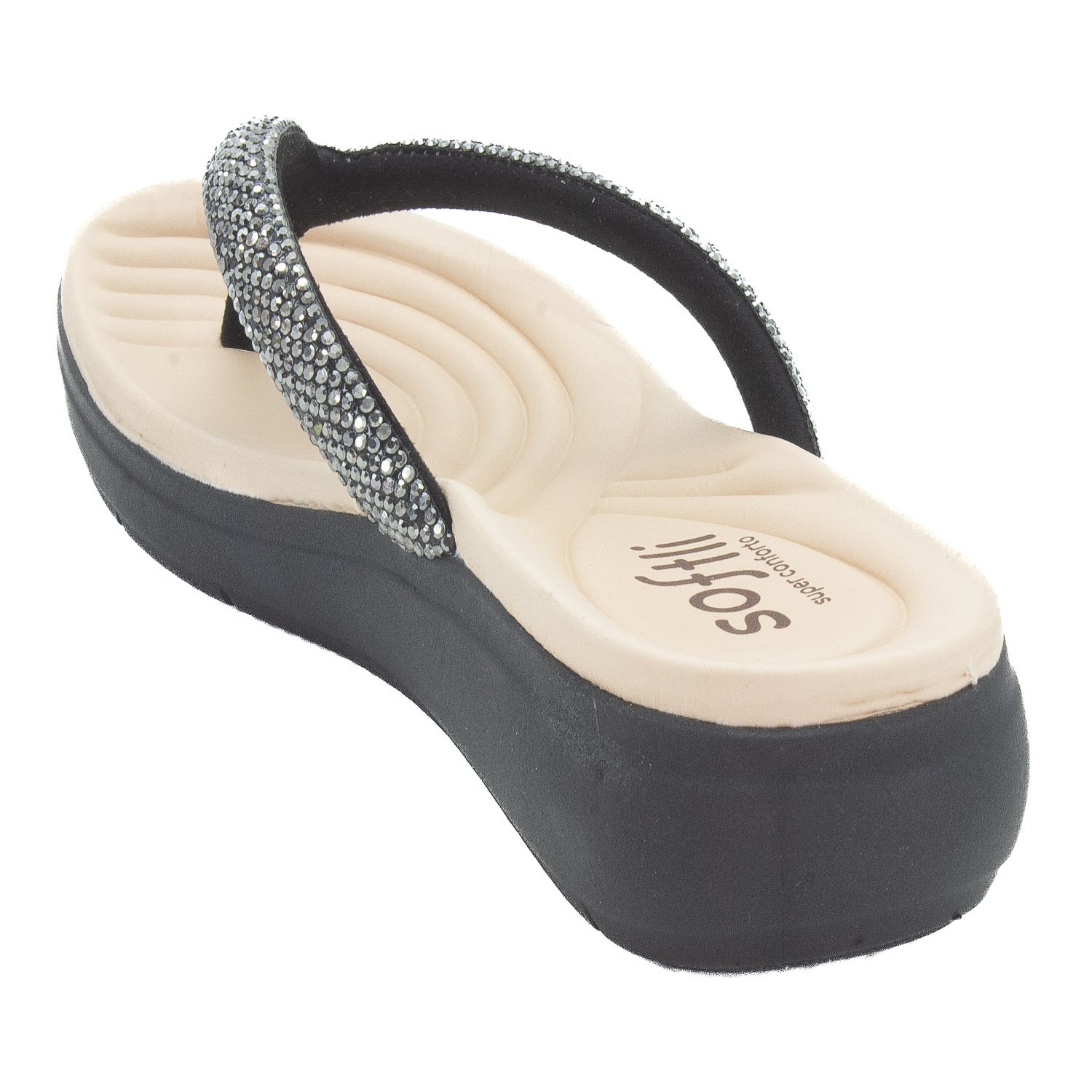Tamanco Feminino Softli 10005.10259 - Preto Preto 3