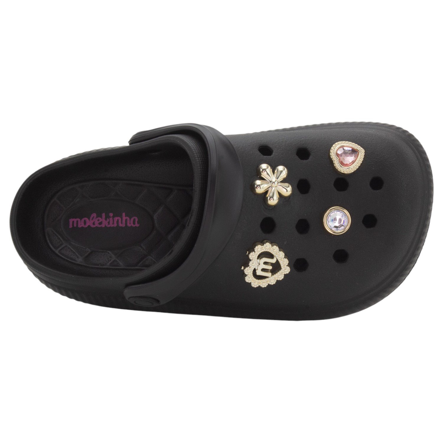 Babuche Infantil Menina Molekinha 2591.103 - Preto Preto 5