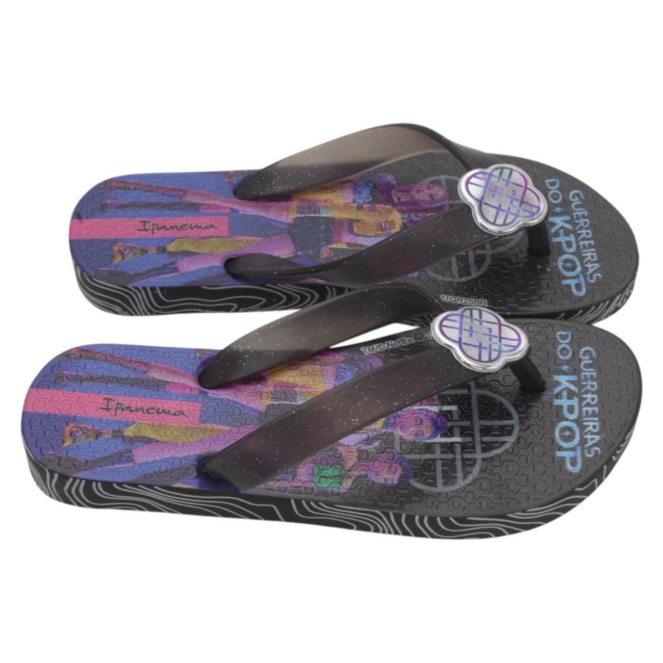 Chinelo Infantil Menina Ipanema Guerreiras Do K-POP - Preto Preto 2