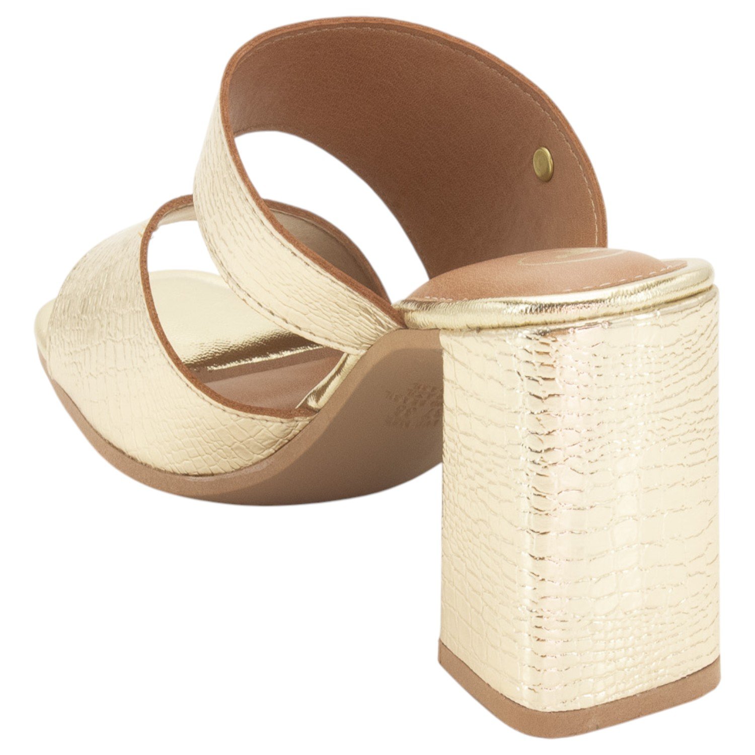 Tamanco Feminino Tanara T9254 - Dourado Dourado 3