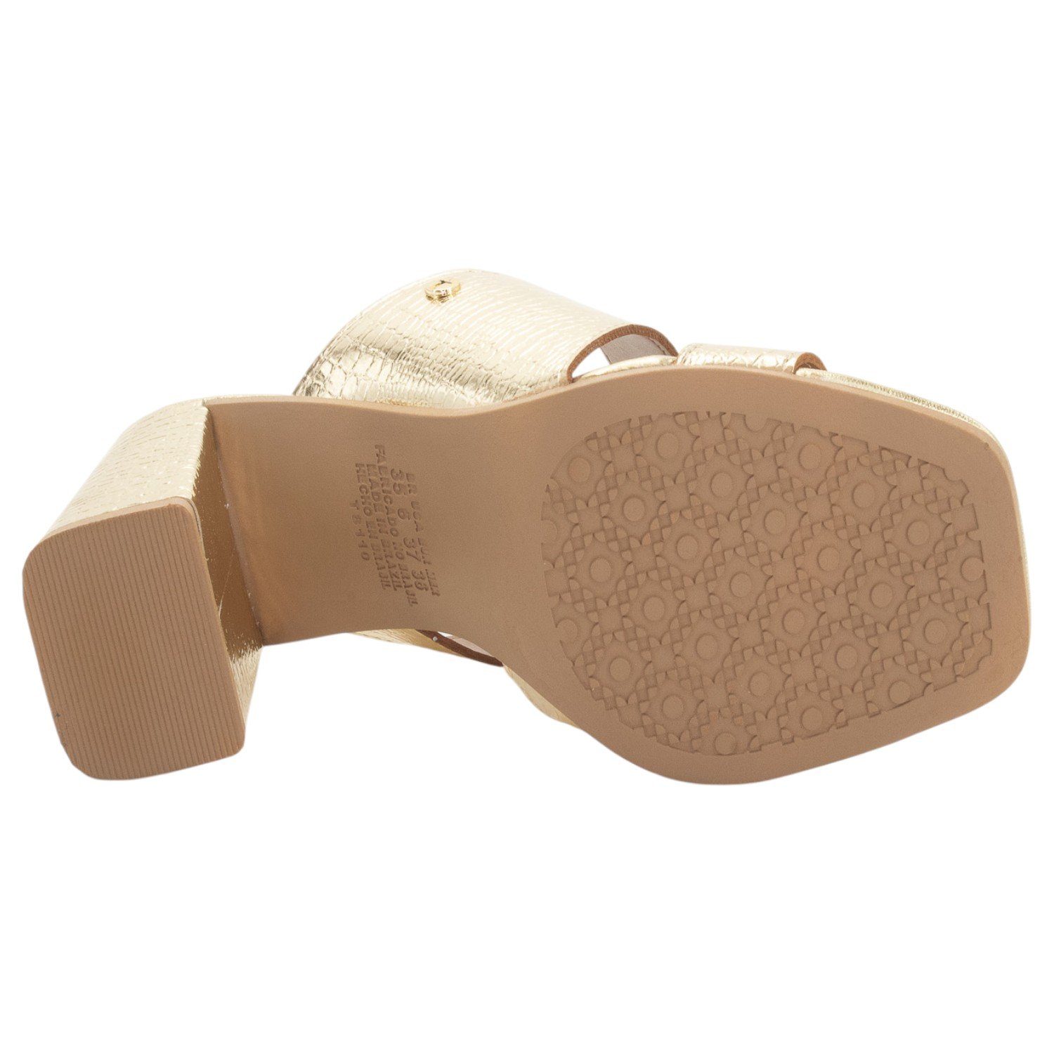 Tamanco Feminino Tanara T9254 - Dourado Dourado 4