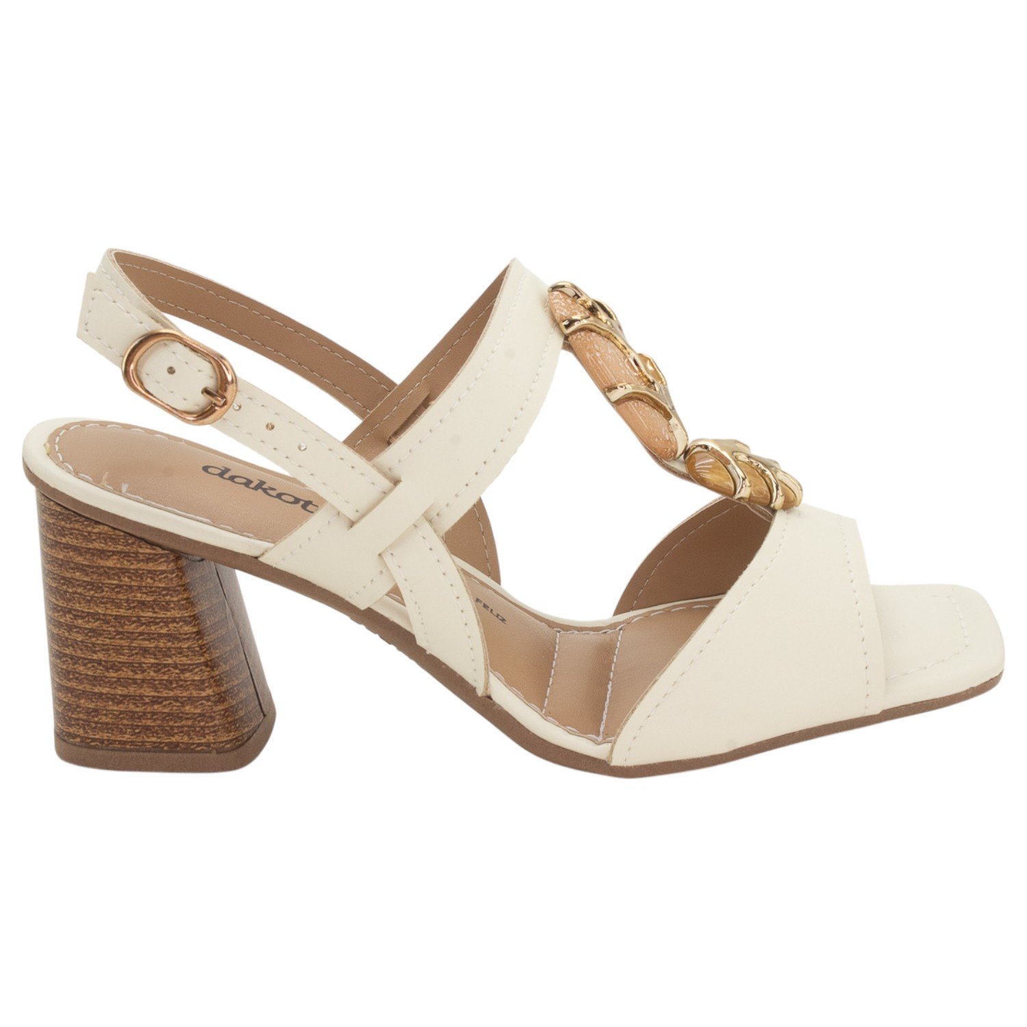 Sandália Feminina Dakota Y9762 - Creme