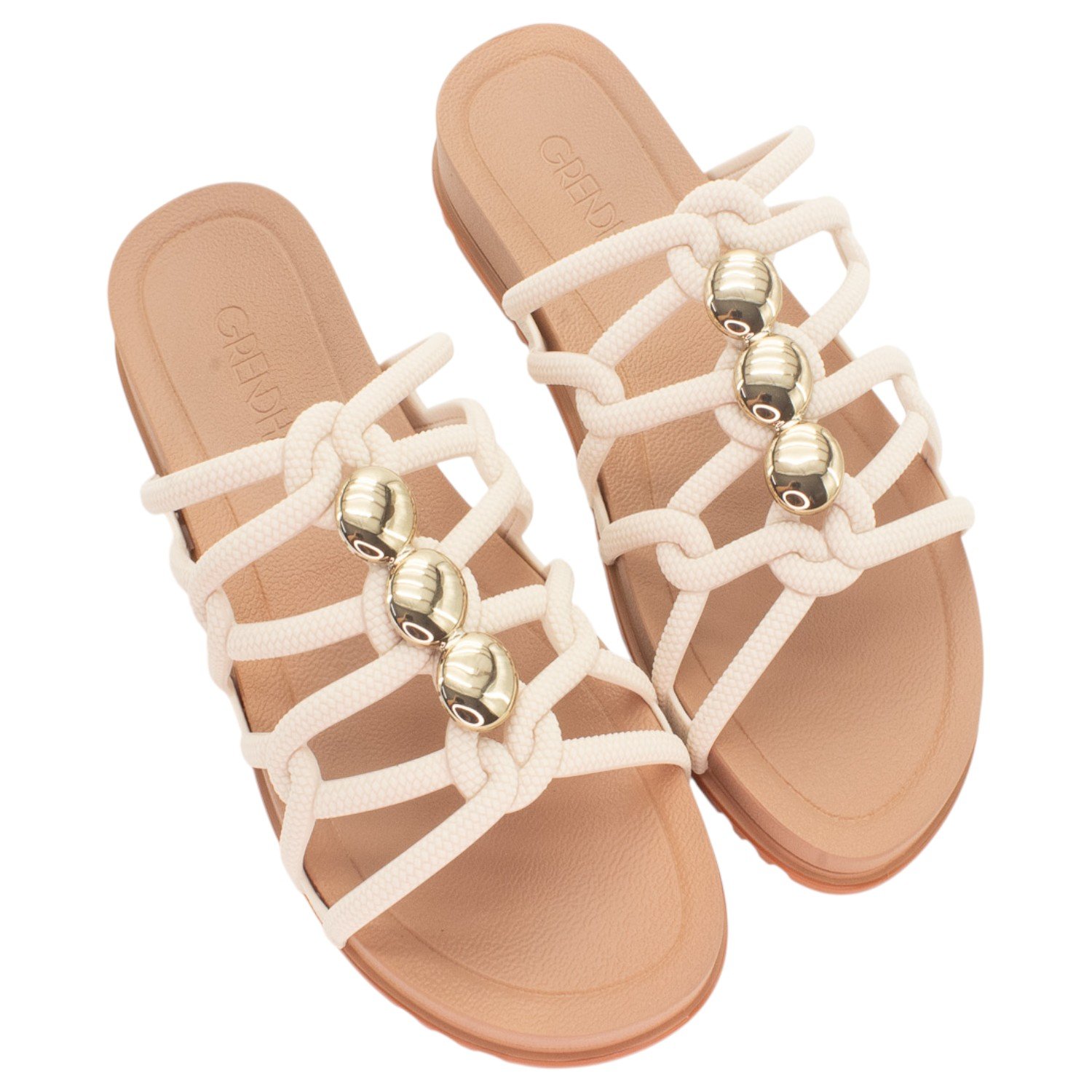 Chinelo Feminino Grendha Envolver - Off White