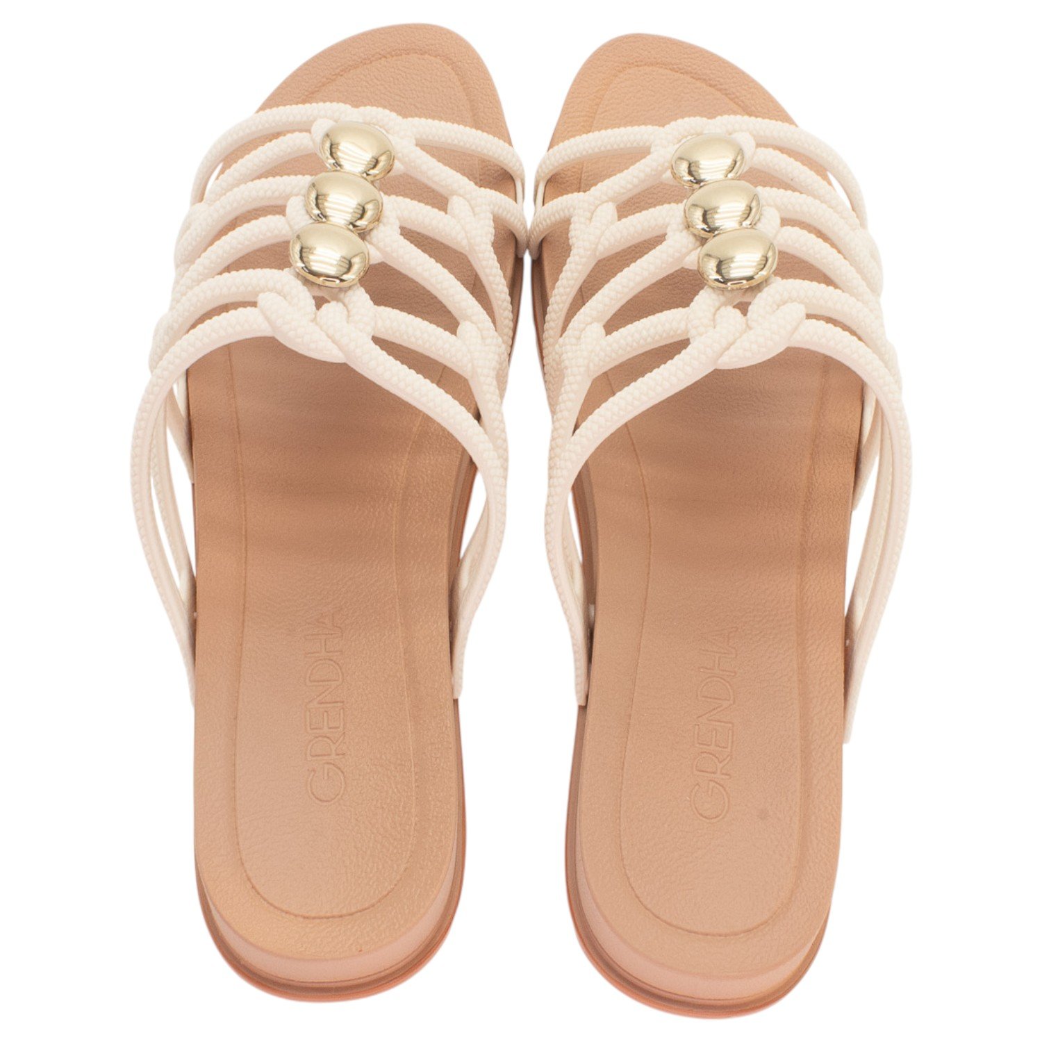 Chinelo Feminino Grendha Envolver - Off White Off White 3