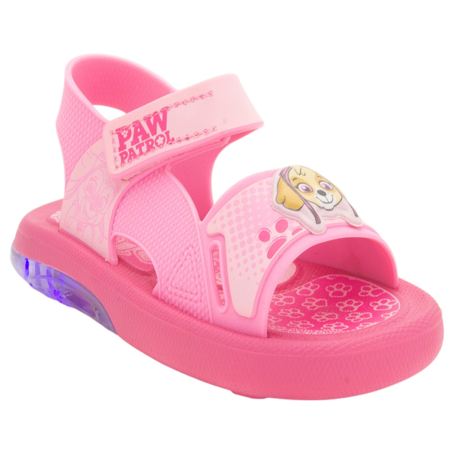 Sandália Infantil Menina Grendene Patrulha Canina LED - Rosa Rosa 2