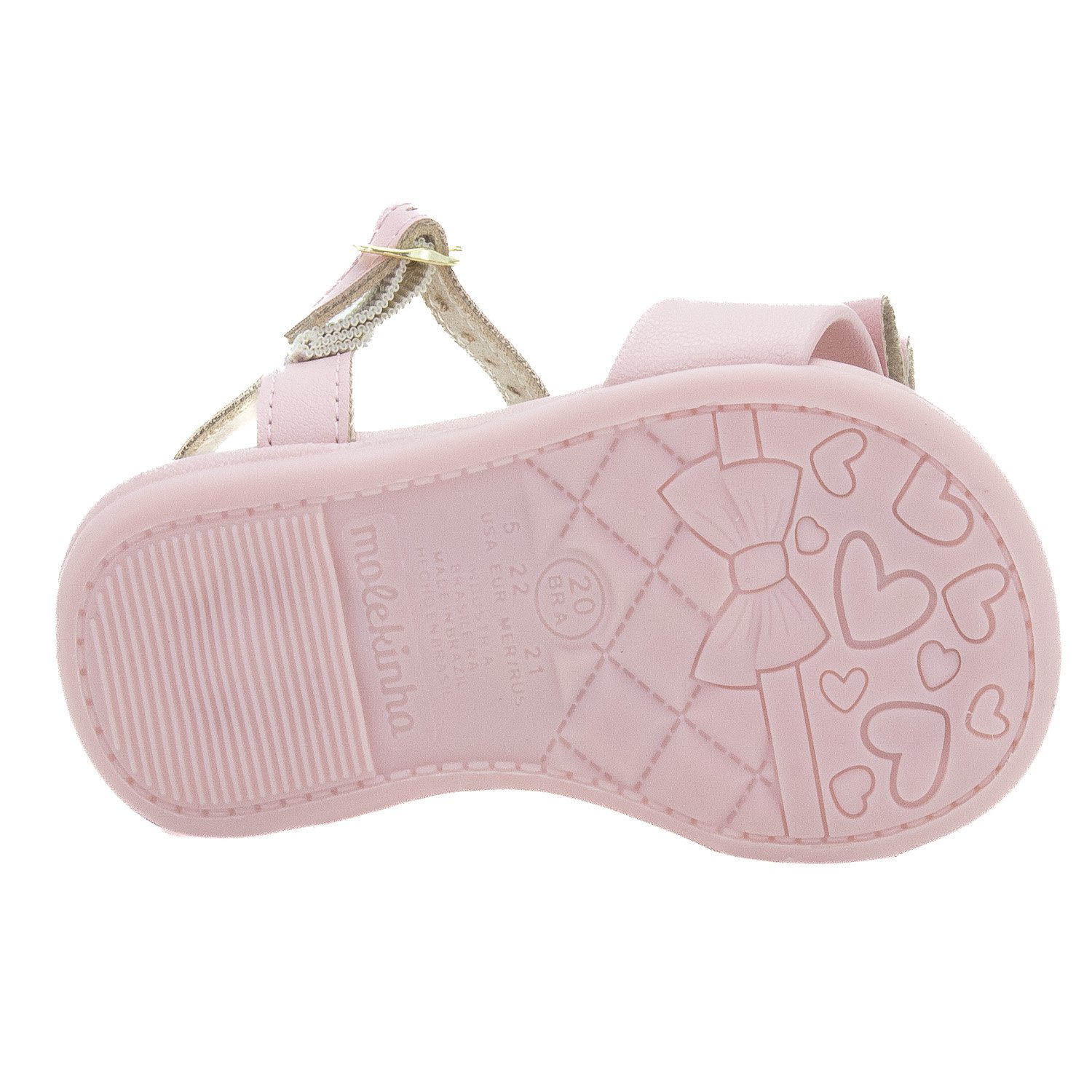 Sandália Infantil Menina Molekinha 2114.275 - Rosa Rosa 4