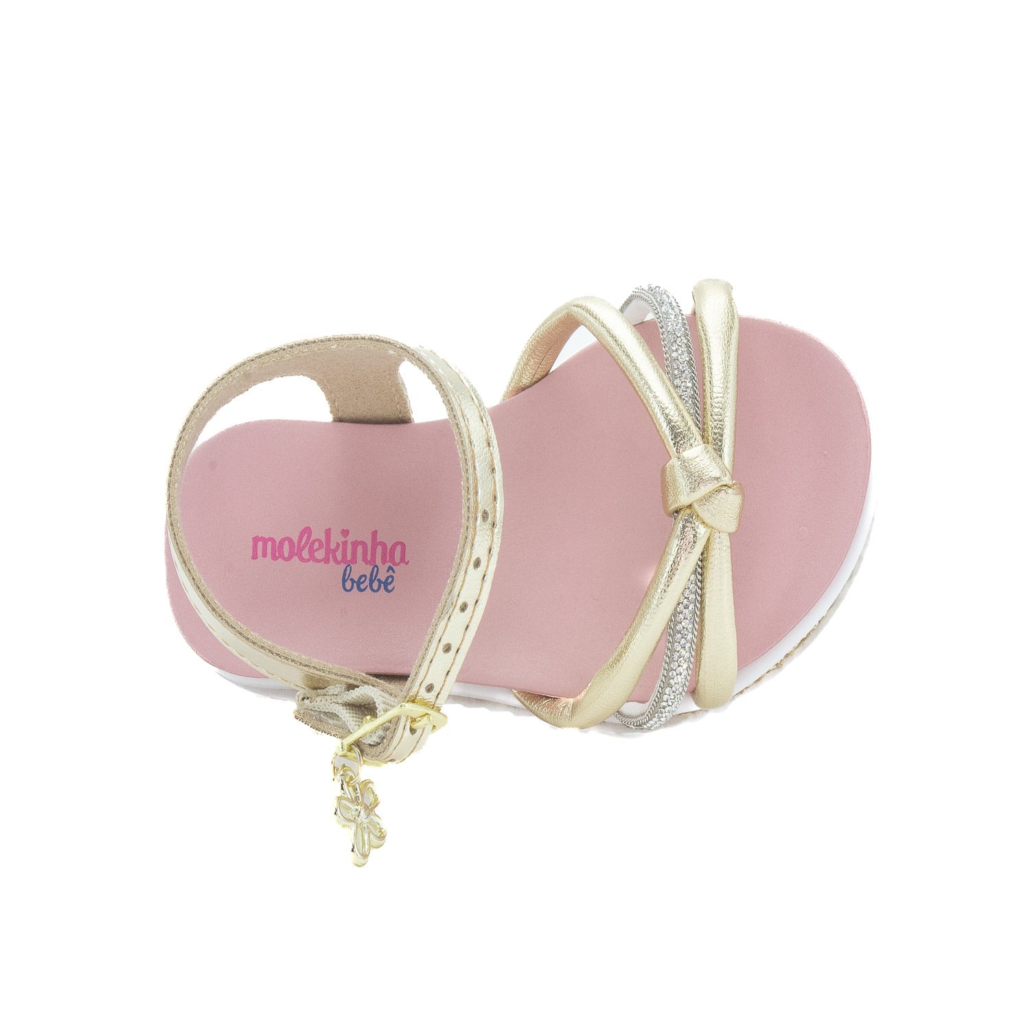 Sandália Infantil Menina Molekinha 2724.121 - Dourado Dourado 5