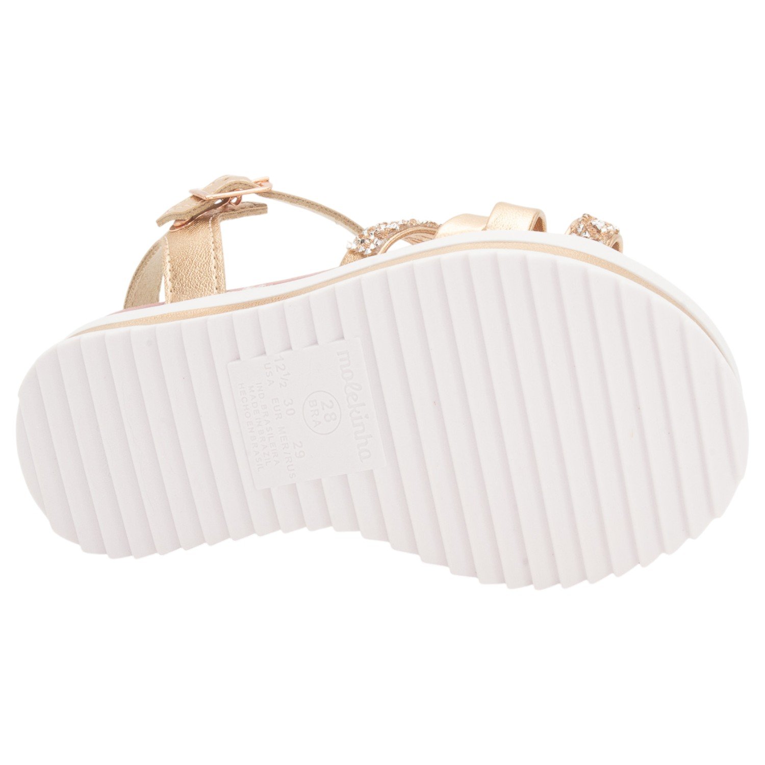 Sandália Infantil Menina Molekinha 2305.1569 - Ouro Rosado Dourado 4