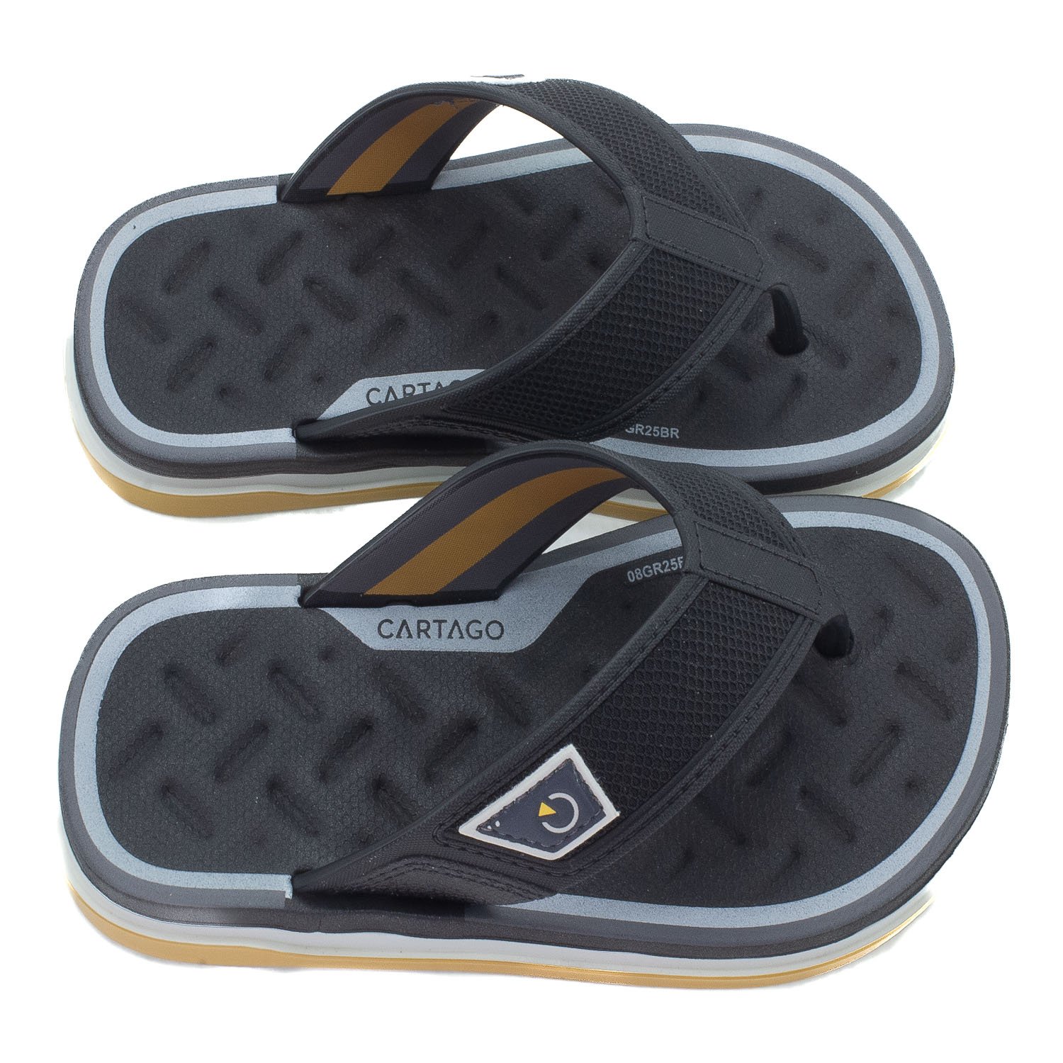 Chinelo Infantil Menino Cartago Malaga Sport - Preto Preto 2