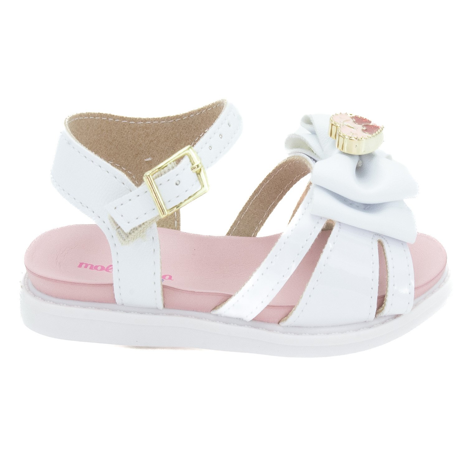 Sandália Infantil Menina Molekinha 2714.237 - Branco