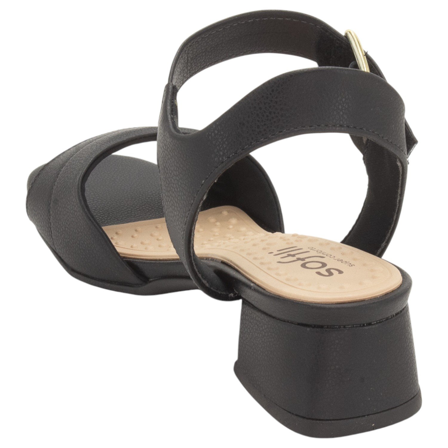 Sandália Feminina Softli 10045.10252 - Preto Preto 3