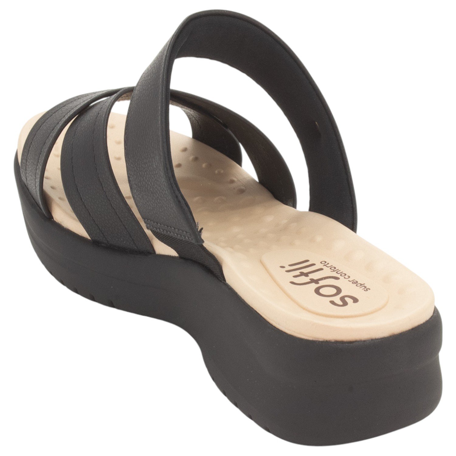 Tamanco Feminino Softli 10009.10296 - Preto Preto 3