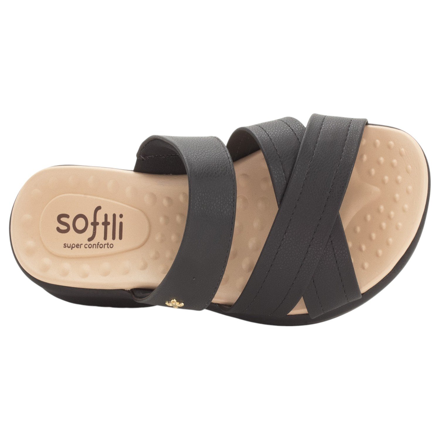 Tamanco Feminino Softli 10009.10296 - Preto Preto 5