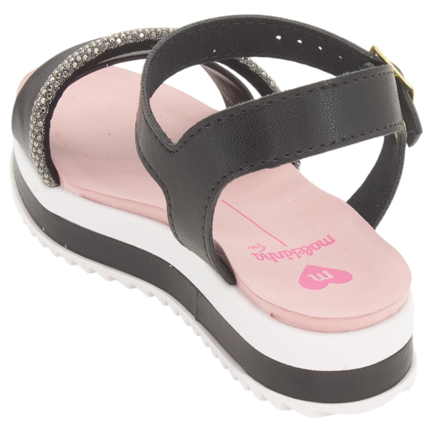 Sandália Infantil Menina Molekinha 2305.1570 - Preto Preto 3