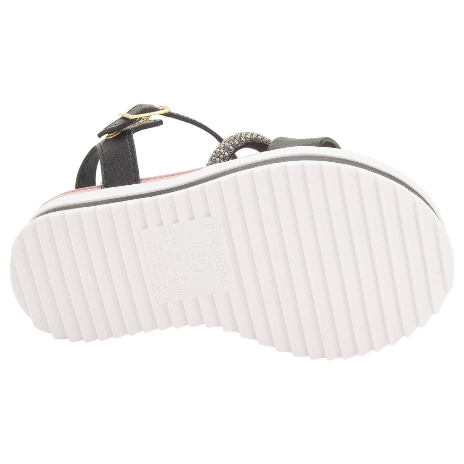 Sandália Infantil Menina Molekinha 2305.1570 - Preto Preto 4