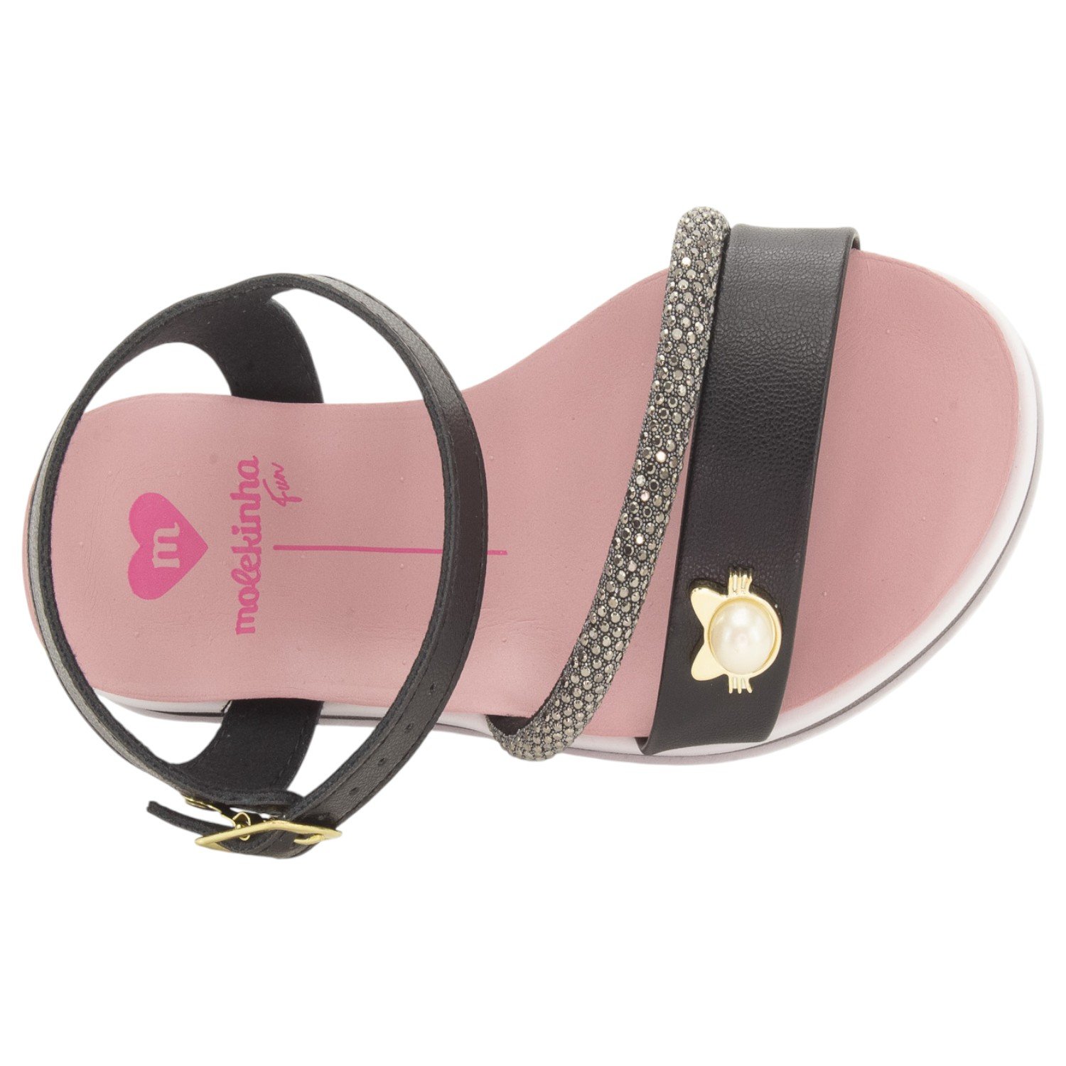 Sandália Infantil Menina Molekinha 2305.1570 - Preto Preto 5