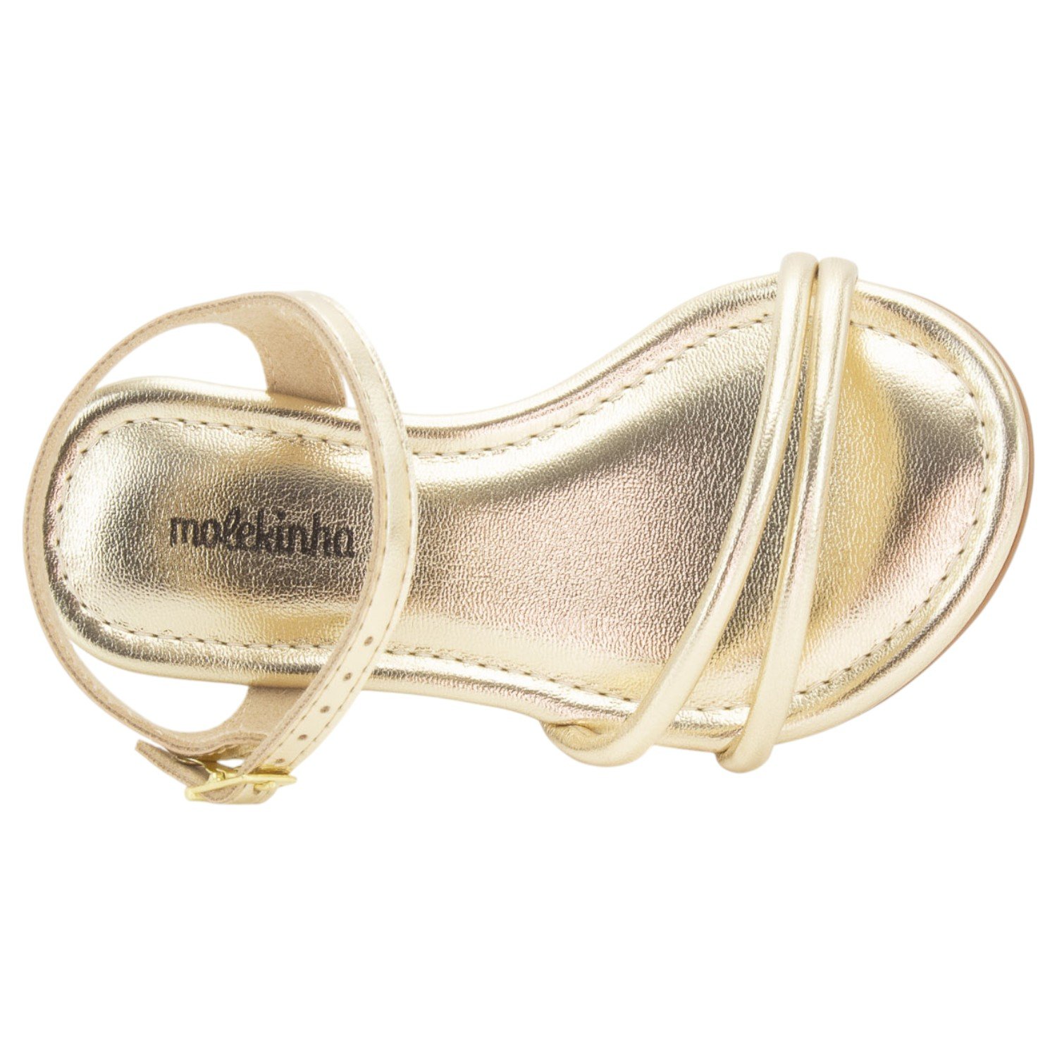 Sandália Infantil Menina Molekinha 2318.147 - Dourado Dourado 5