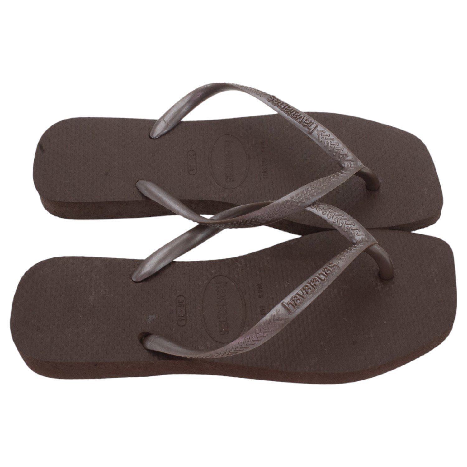 Chinelo Feminino Havaianas Slim Square - Marrom Marrom 2