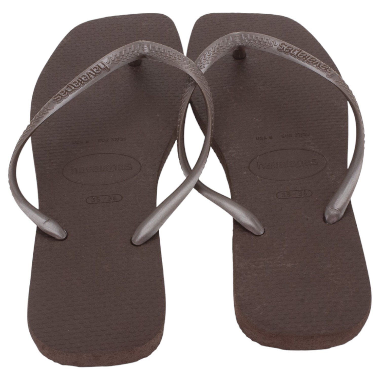 Chinelo Feminino Havaianas Slim Square - Marrom Marrom 3